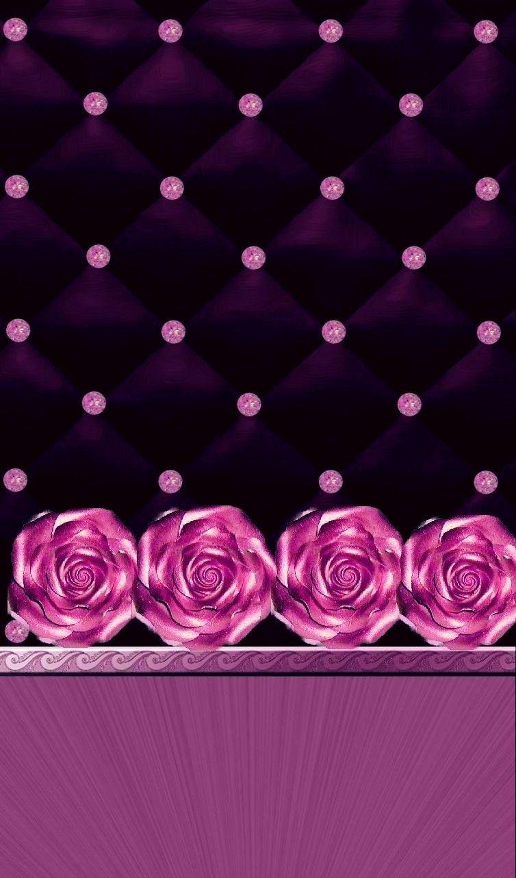 754x1282 Black and Pink Rose Wallpaper
