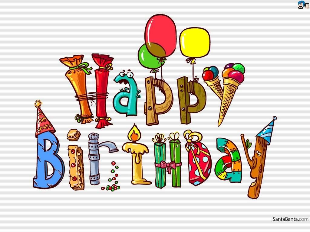 1024x768 Free Happy Birthday Clipart Picture