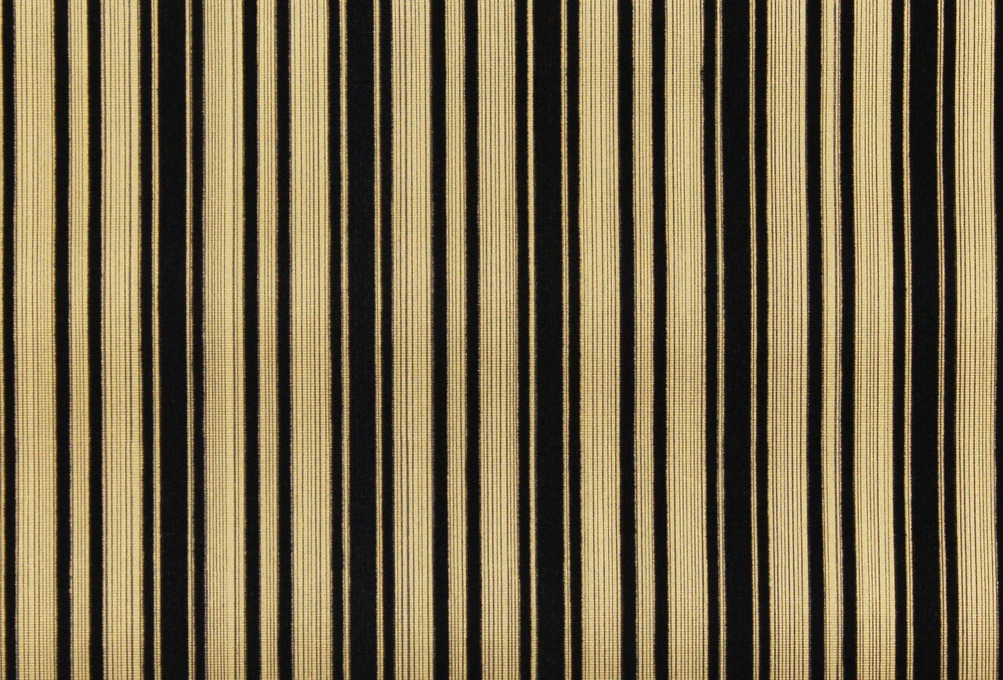 2048x1389 1970s Vintage Wallpaper Black and Gold Flock Stripe's Vintage Wallpaper