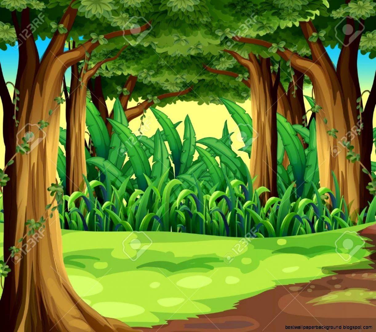 1222x1079 Cartoon Jungle Wallpaper HD