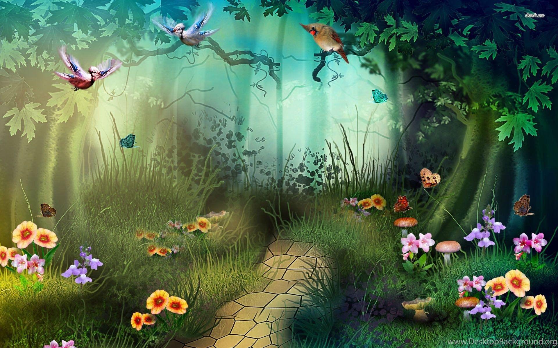Cartoon Forest Desktop Wallpapers - Top Free Cartoon Forest Desktop  Backgrounds - WallpaperAccess