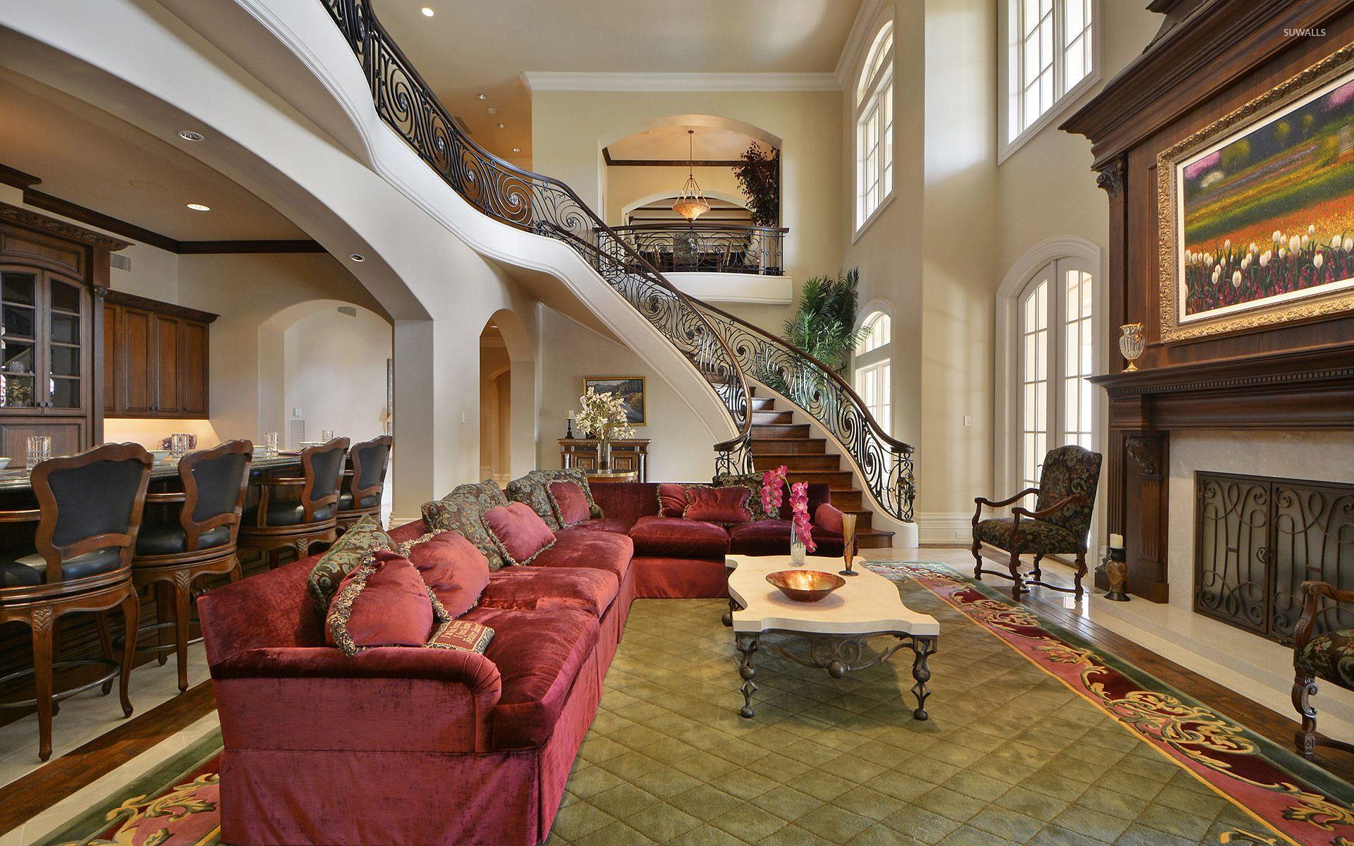 1920x1200 Living room in the mansion wallpaper wallpaper