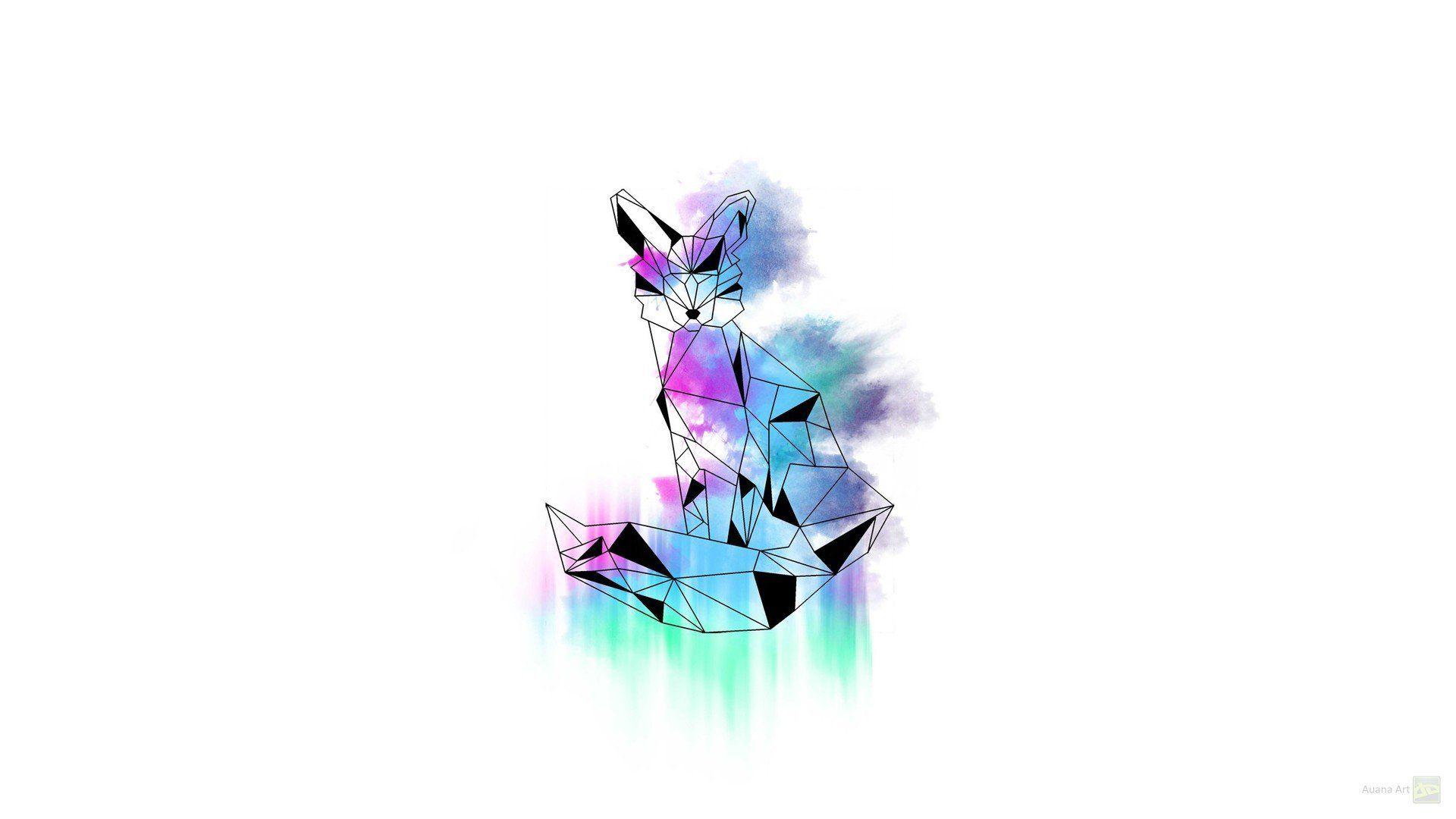 1920x1080 fox, Watercolor, Vectors Wallpaper HD / Desktop and Mobile Background