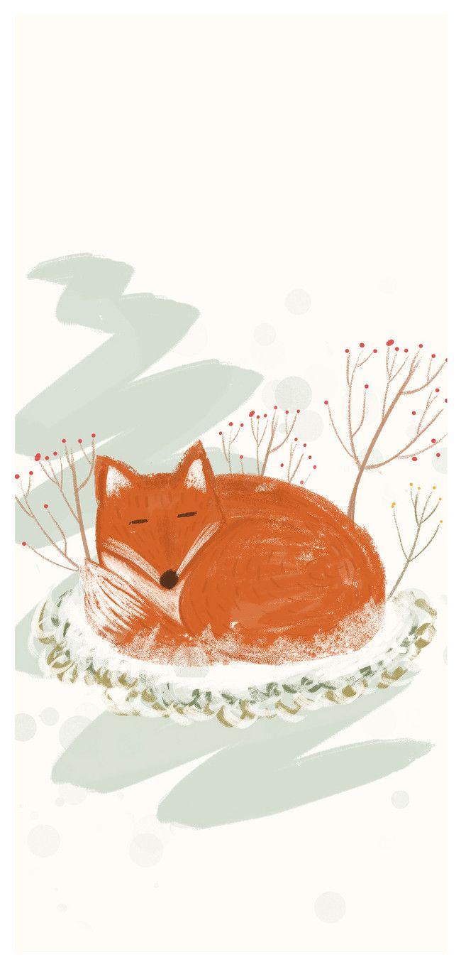 650x1361 Cartoon Fox Mobile Wallpaper Background Image Free Download 400577670
