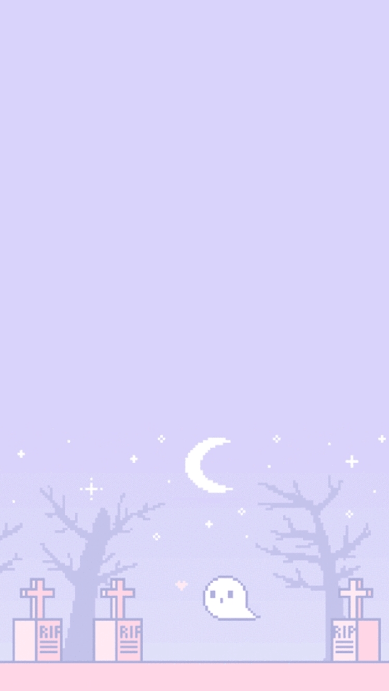 1242x2208 Kawaii Pixel Sky Wallpaper