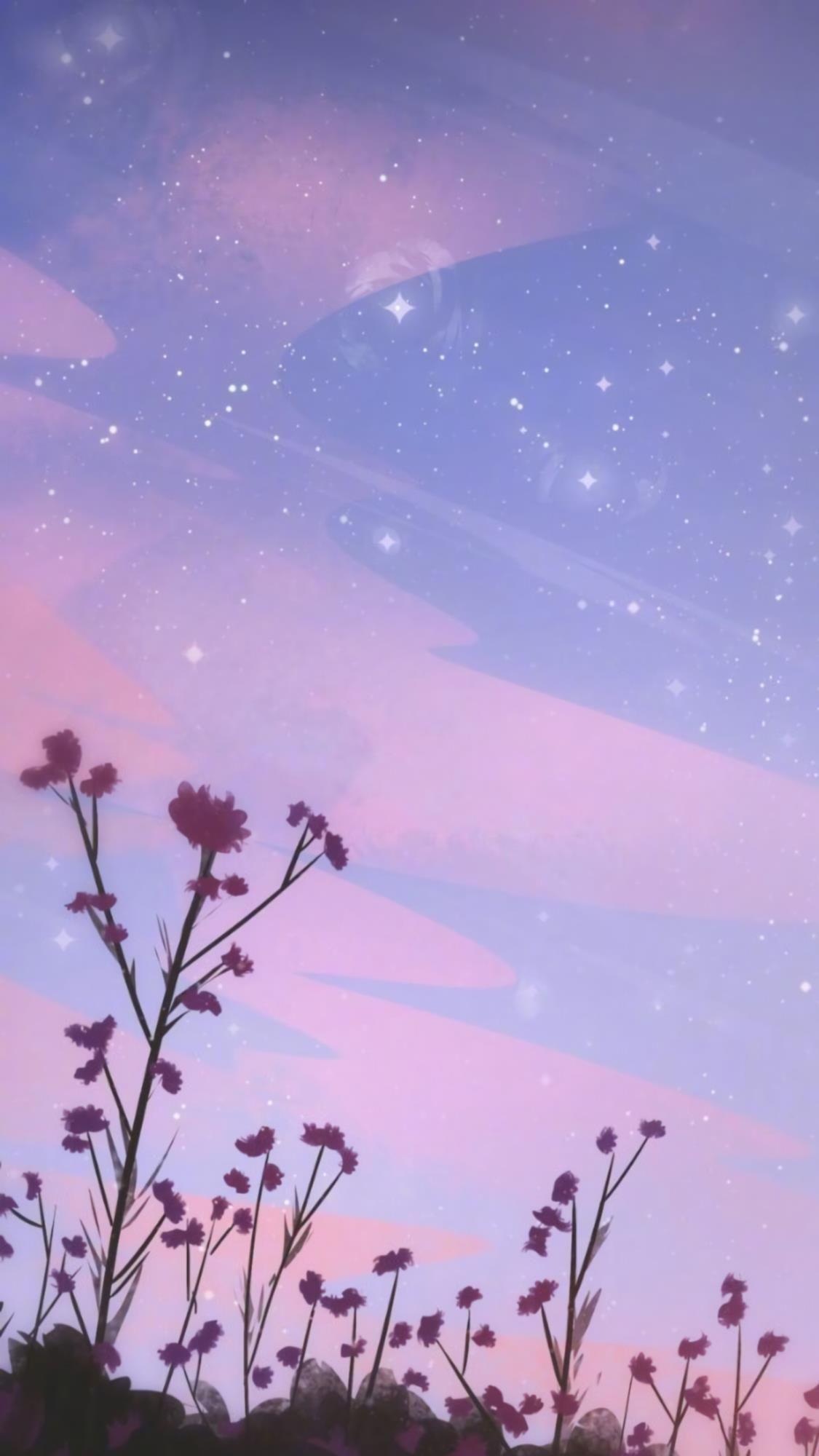 1125x2000 Summer night sky wallpaper. Anime scenery wallpaper, Scenery wallpaper, Aesthetic pastel wallpaper