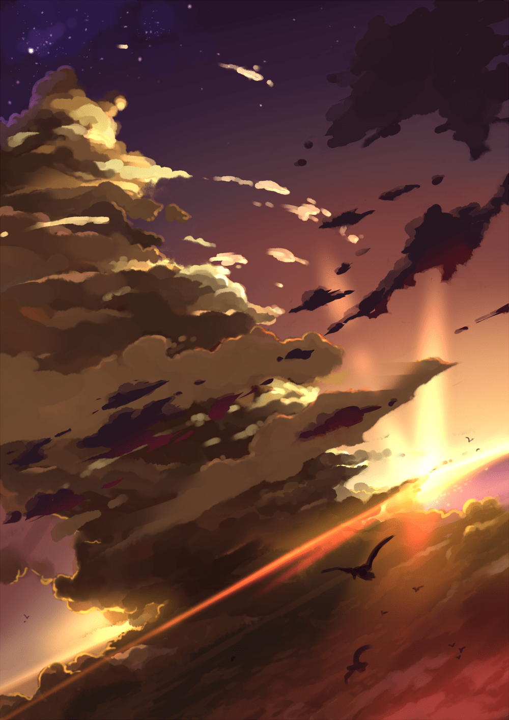 1000x1414 Anime Sky Wallpaper #Anime #Wallpaper #AnimeWallpaper #kurdishotaku #art # kawaii #image