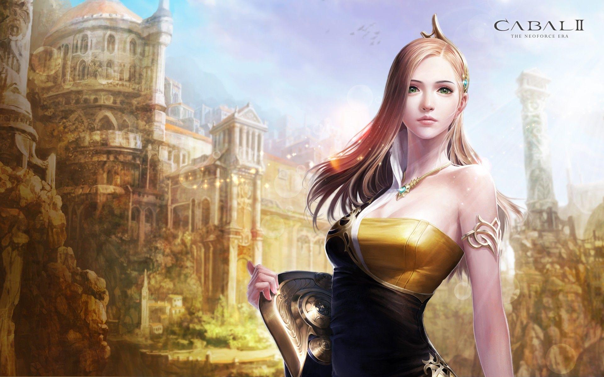 1920x1200 women, video games, green eyes, fantasy art, artwork, MMORPG, Cabal 2 wallpaper
