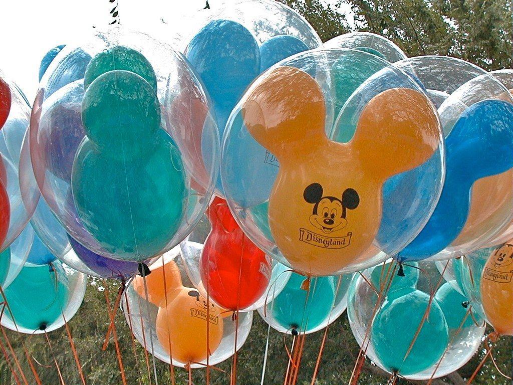 1024x768 Mickey Mouse Balloons on Main Street Disneyland