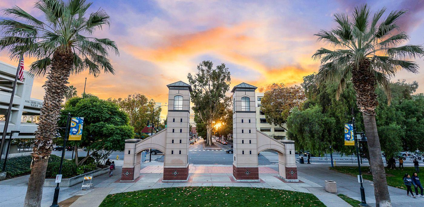 1400x684 Downloadable SJSU Zoom Background. Strategic Communications and Marketing. San Jose State University