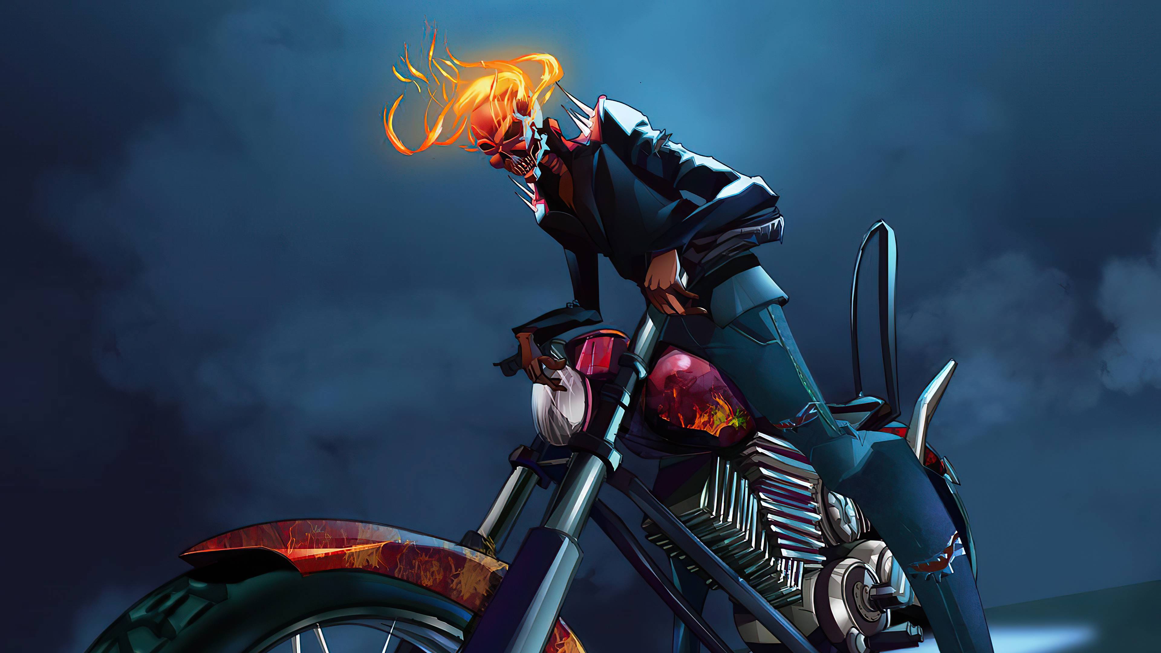 3840x2160 Ghost Rider Cool Illustration Wallpaper, HD Superheroes 4K Wallpaper, Image, Photo and Background