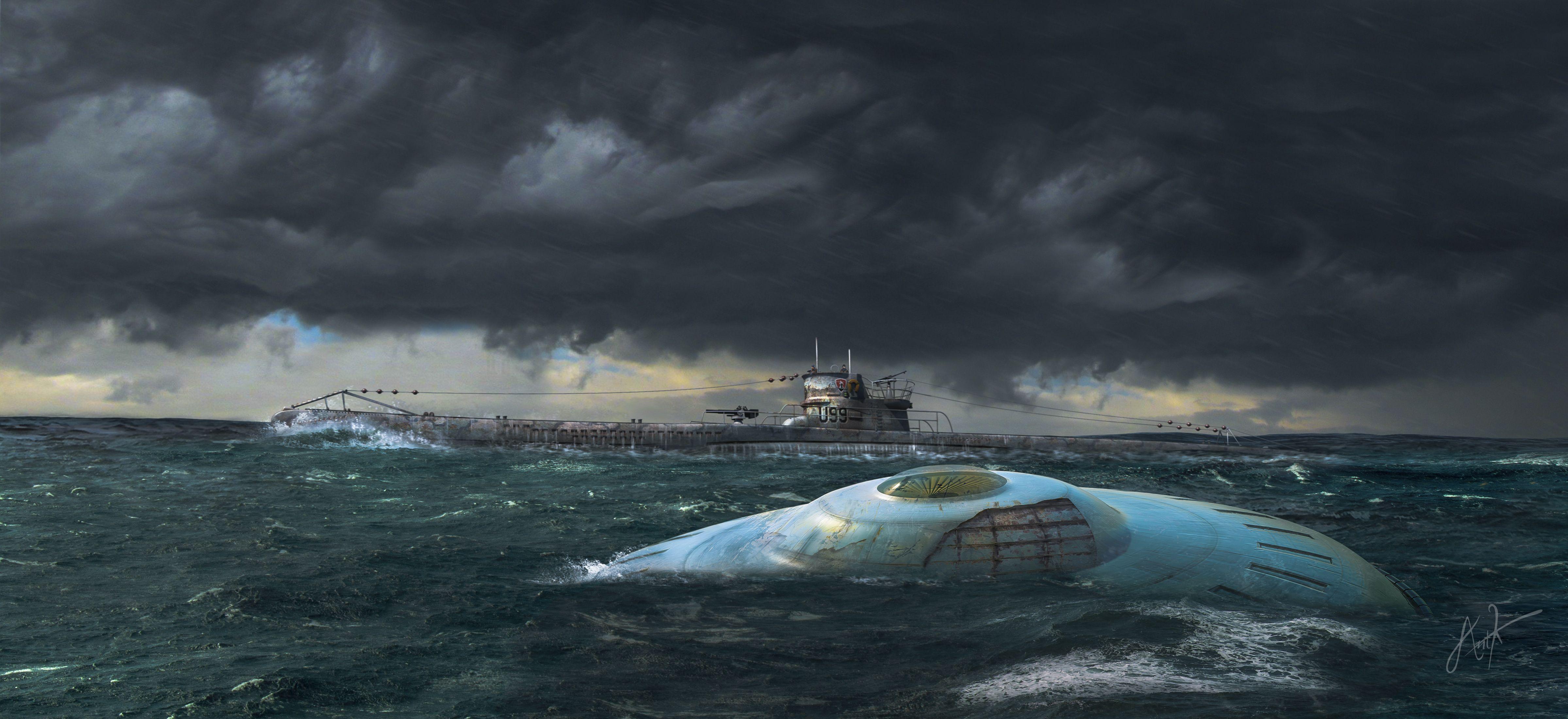 4797x2200 Submarine Ufo Wallpaper Ww Ii