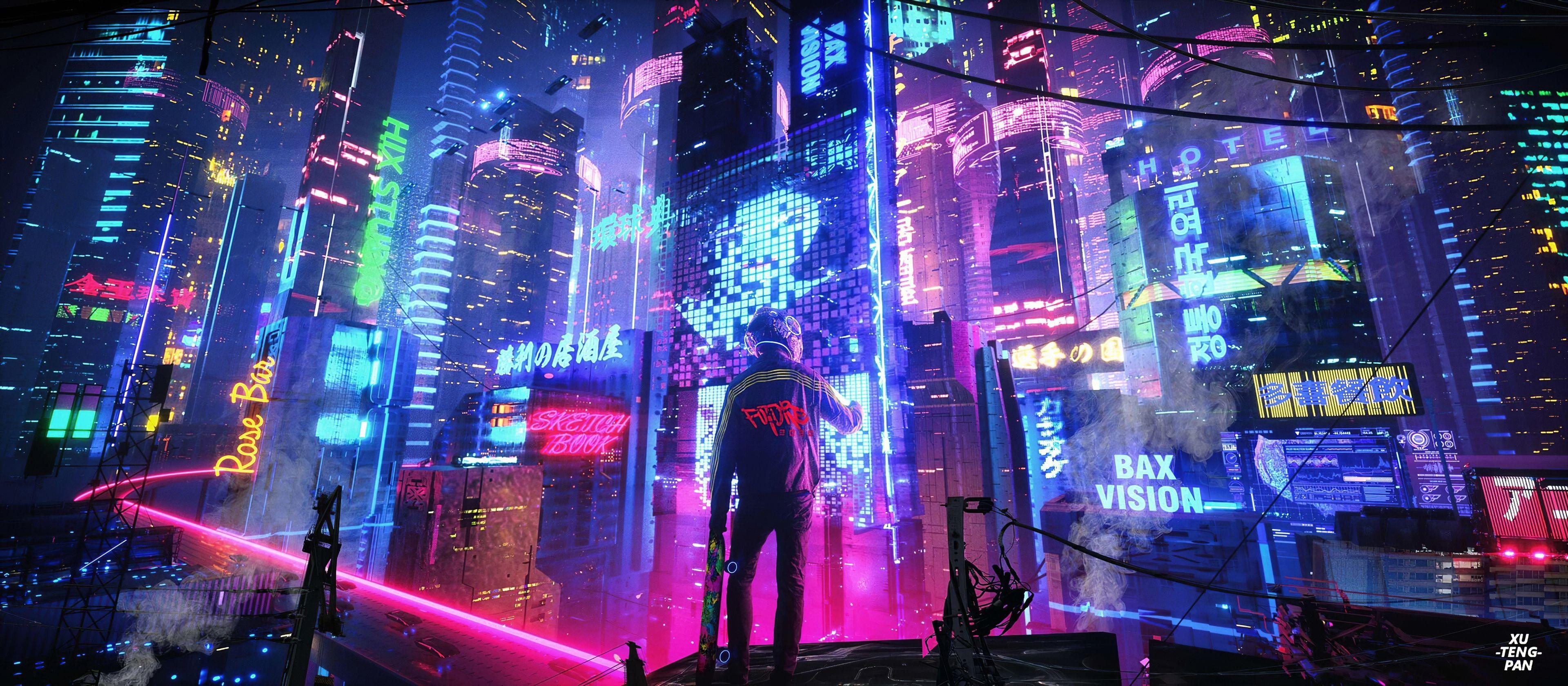 Pink Neon City Wallpapers - Top Free Pink Neon City Backgrounds ...