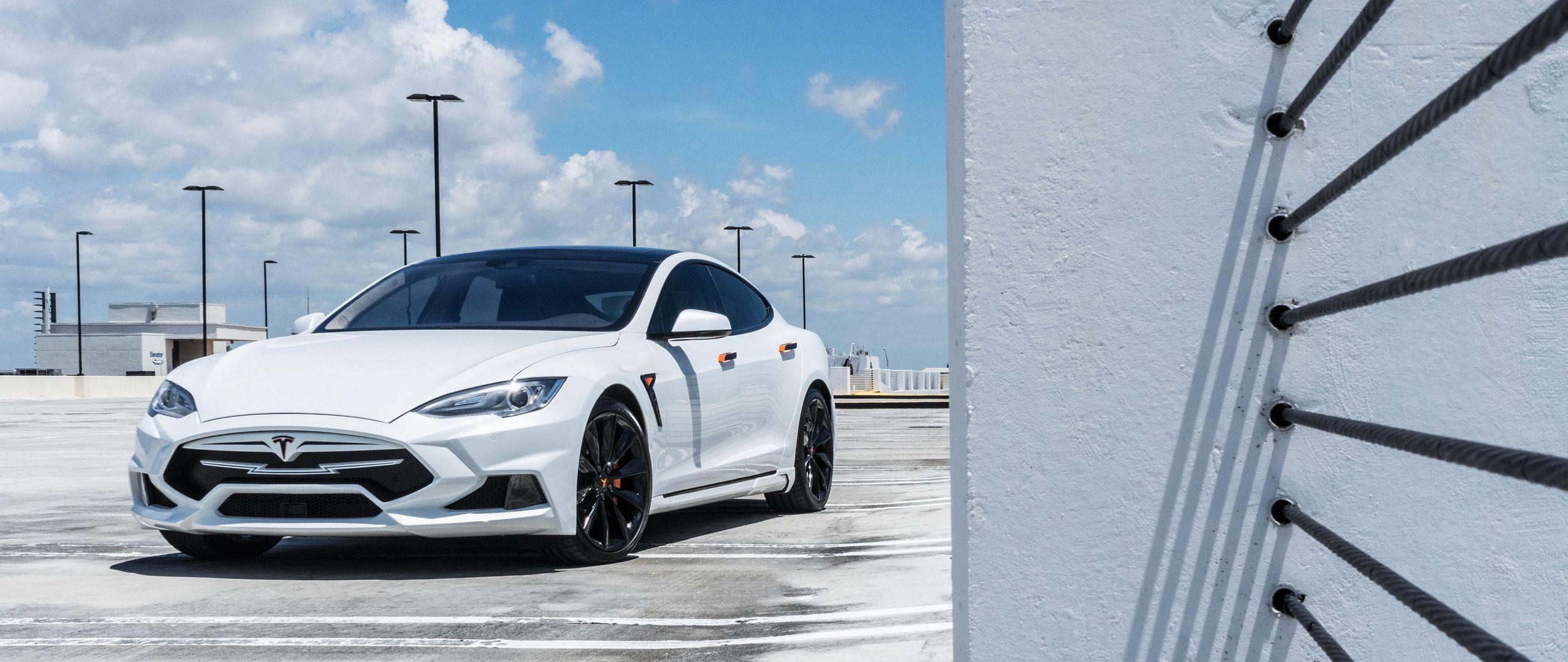 2560x1080 Download wallpaper 2560x1080 tesla model s, tesla, white, luxury dual wide 1080p HD background