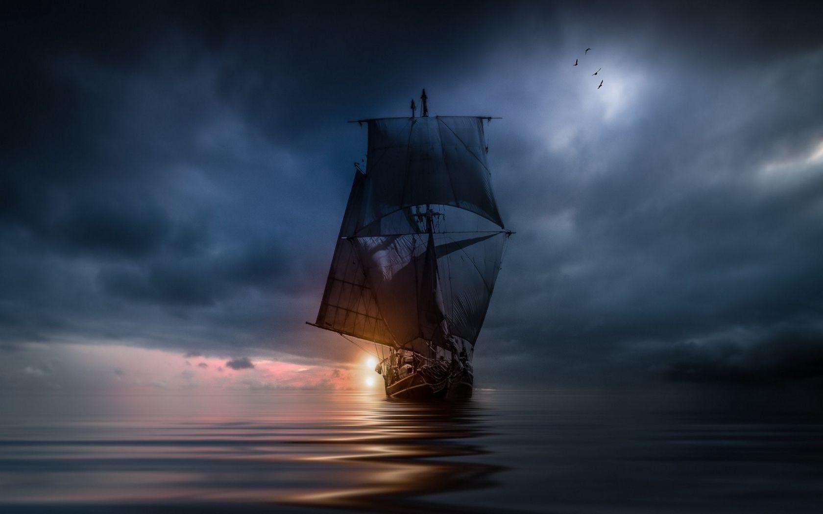 1680x1050 Free download landscape Nature Sea Clouds Sunset Sailing Ship Storm Blue [1920x1200] for your Desktop, Mobile & Tablet. Explore Sunset Sailing Wallpaper. Sunset Sailing Wallpaper, Sailing Wallpaper, Sailing Ships Wallpaper