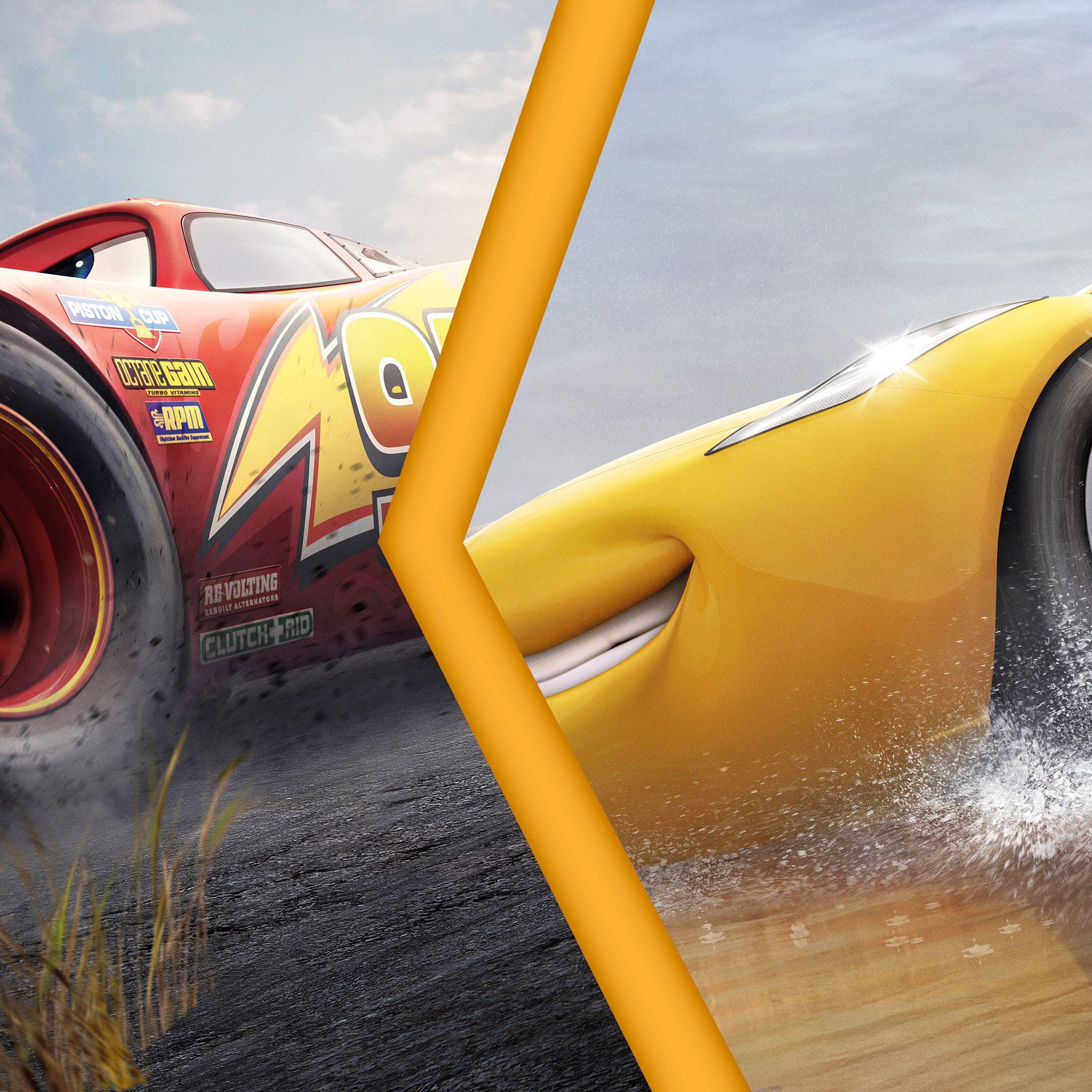 2048x2048 Lightning McQueen Vs Cruz Ramirez Cars 3 4K iPad Air HD 4k Wallpaper, Image, Background, Photo and Picture