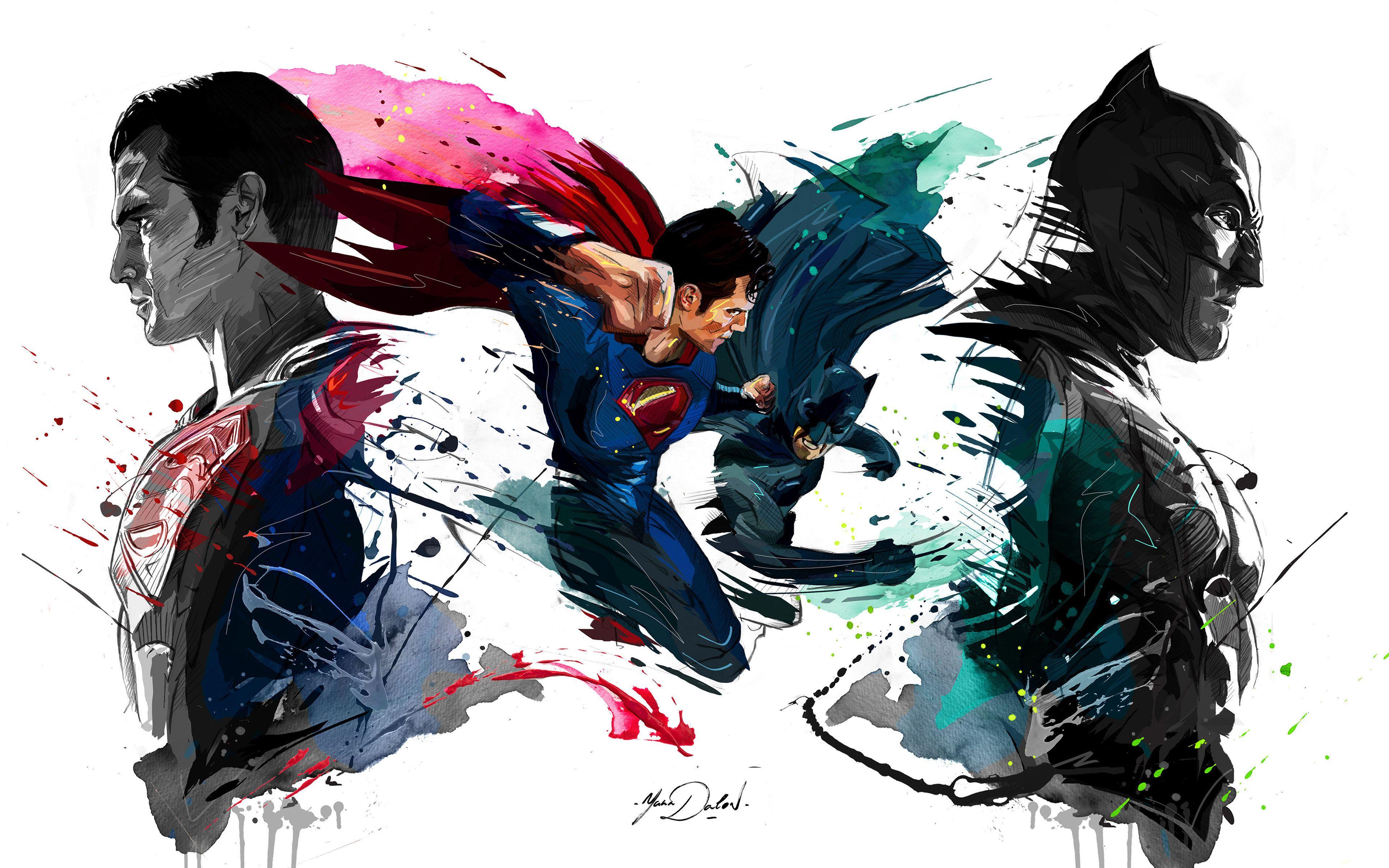 3840x2400 Download 3840x2400 wallpaper batman vs superman, 4k, sketch artwork, 4k, ultra HD 16: widescreen, 3840x2400 HD image, background, 8863