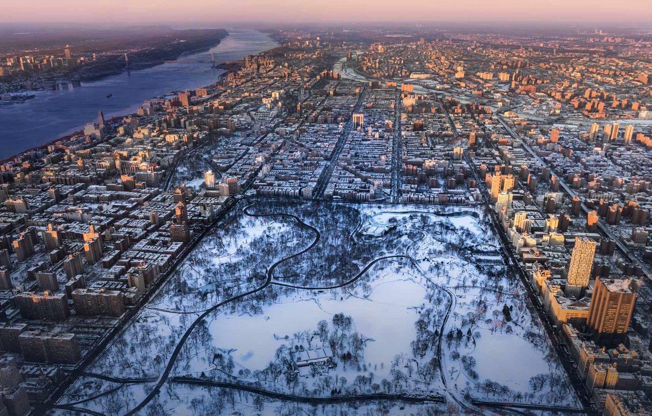 1332x850 Photo Wallpaper Winter, New York, Panorama, Usa, Central Park New York Snow Above