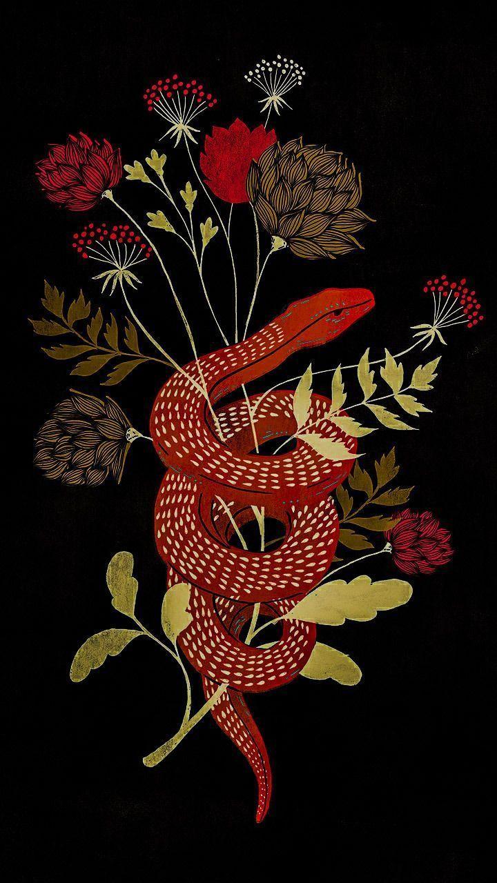 720x1280 Tapete Tattoo İdea. Art wallpaper, Snake wallpaper, Art inspiration