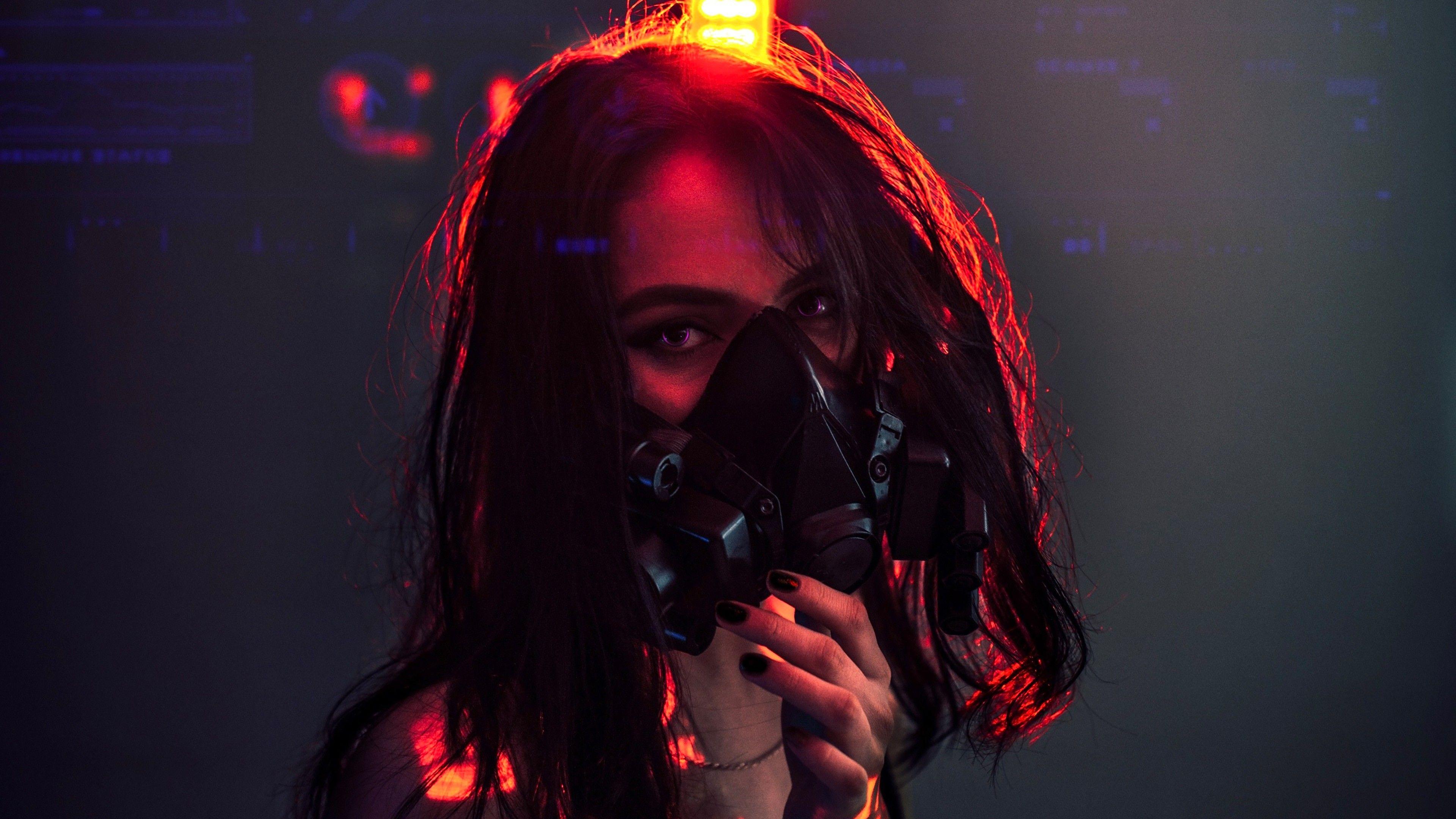 3840x2160 Cyberpunk Angel 4K Wallpaper