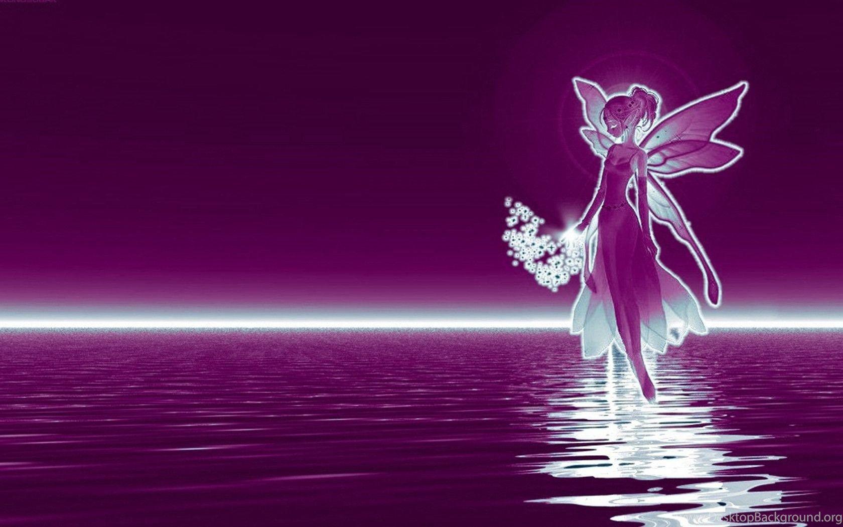 1680x1050 Purple Fairy Wallpaper Desktop Background