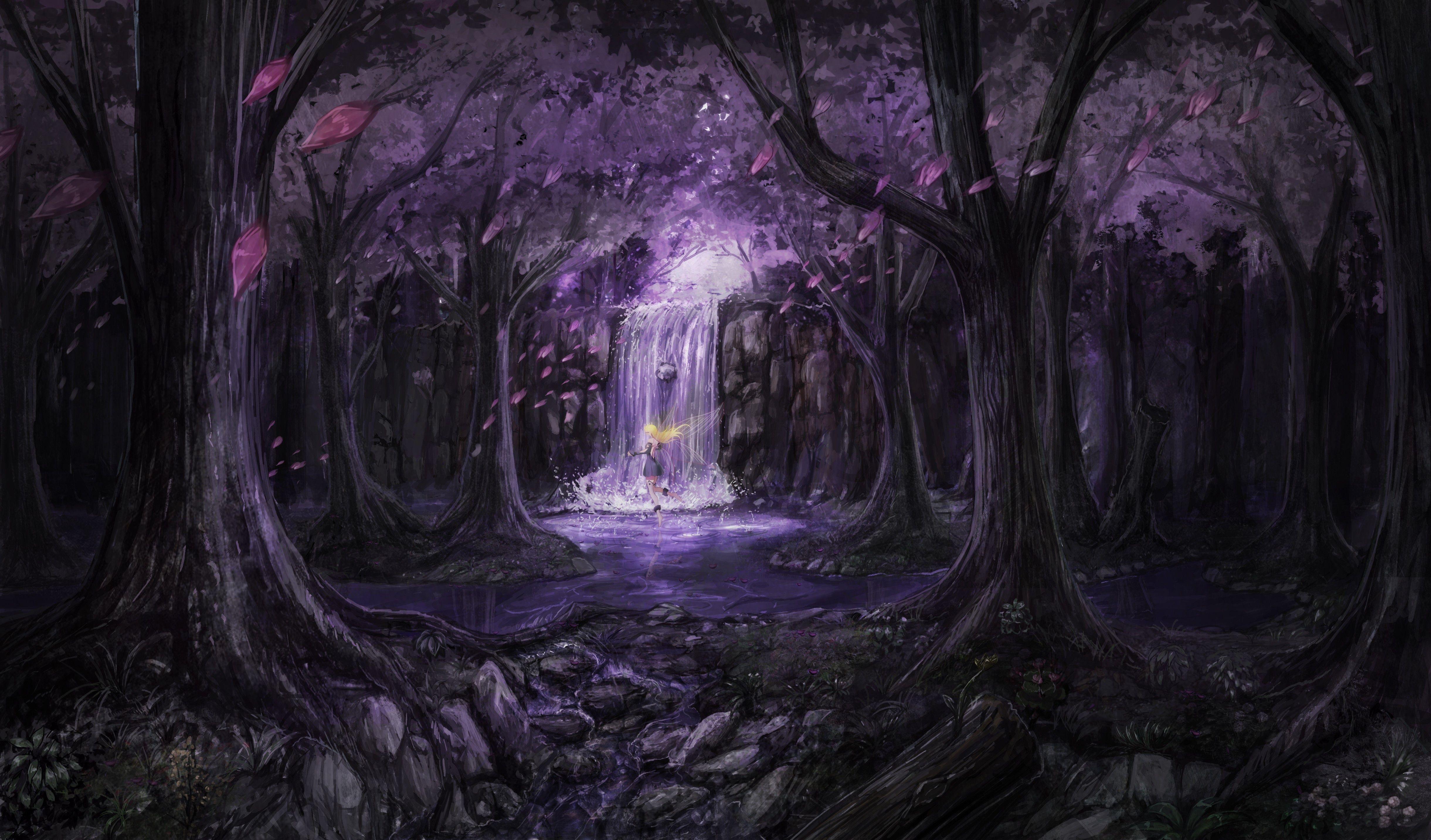 4881x2865 Purple Fairy Desktop Background .