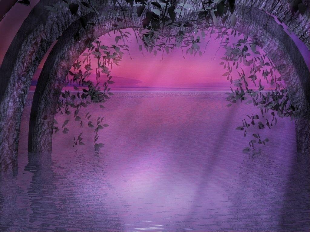 1024x768 Purple Fairy Wallpaper
