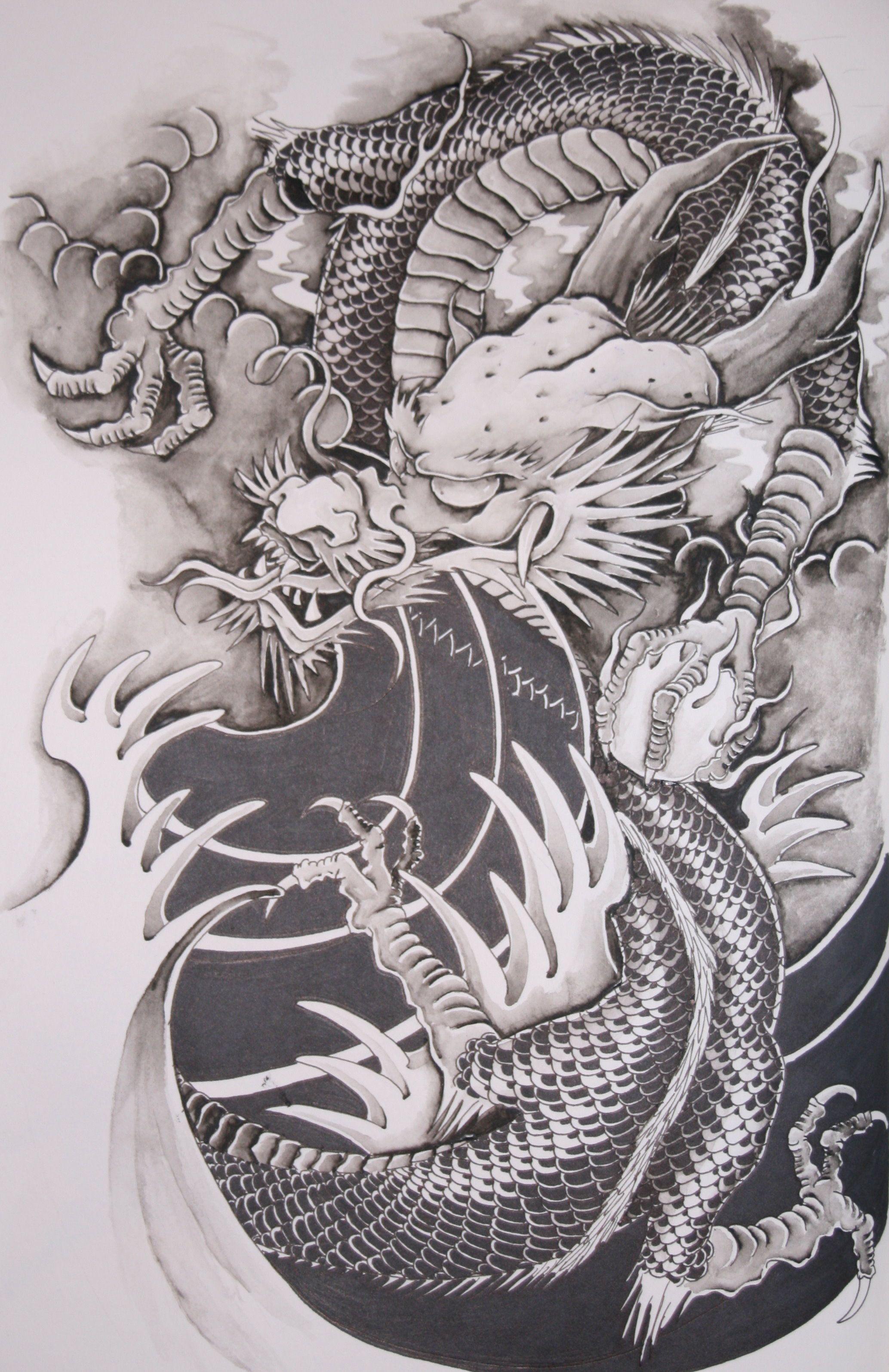 japanese dragons tattoo designs