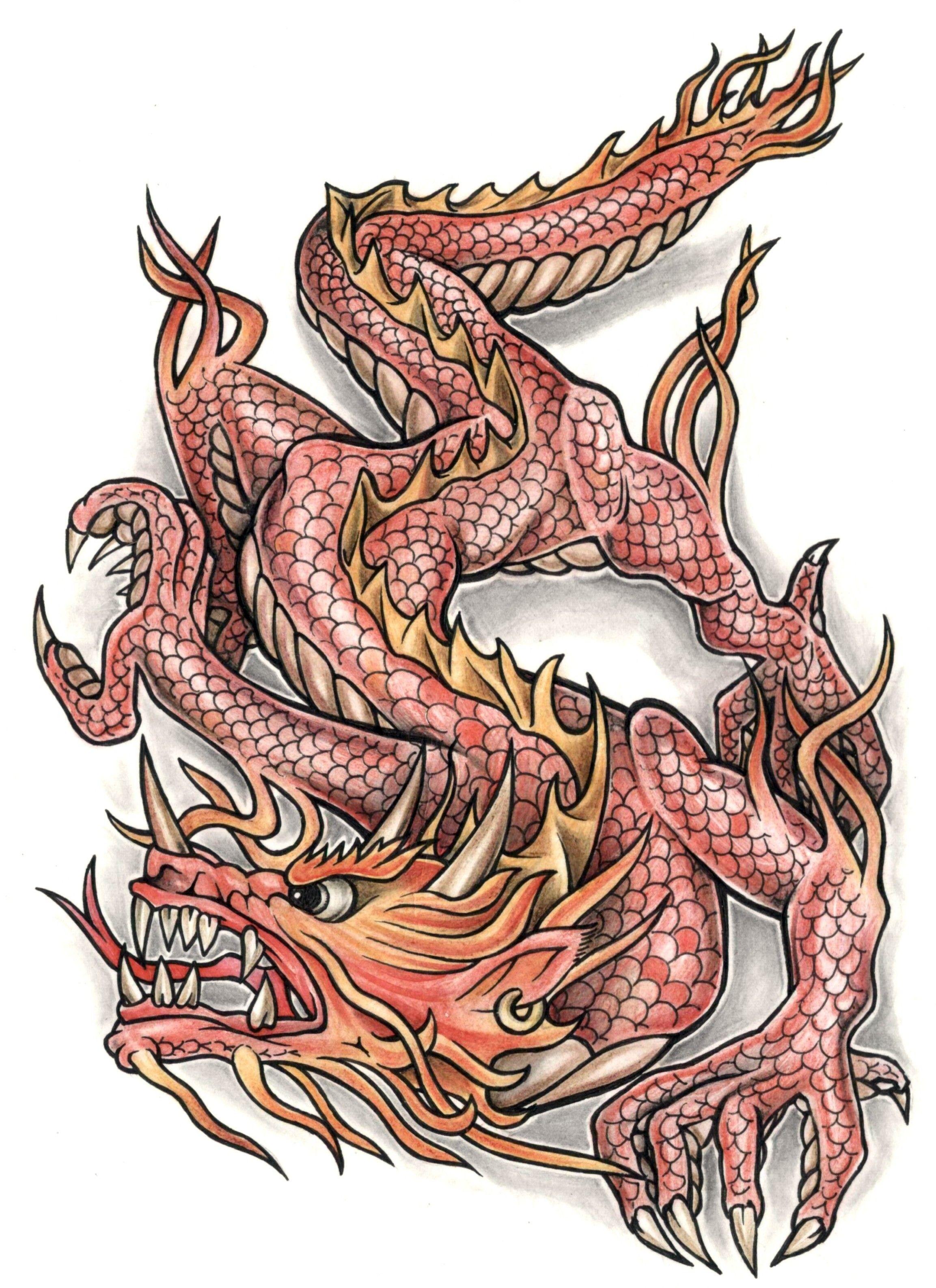 2306x3173 Colorful Dragon Tattoo Dragon tattoos. Dragons