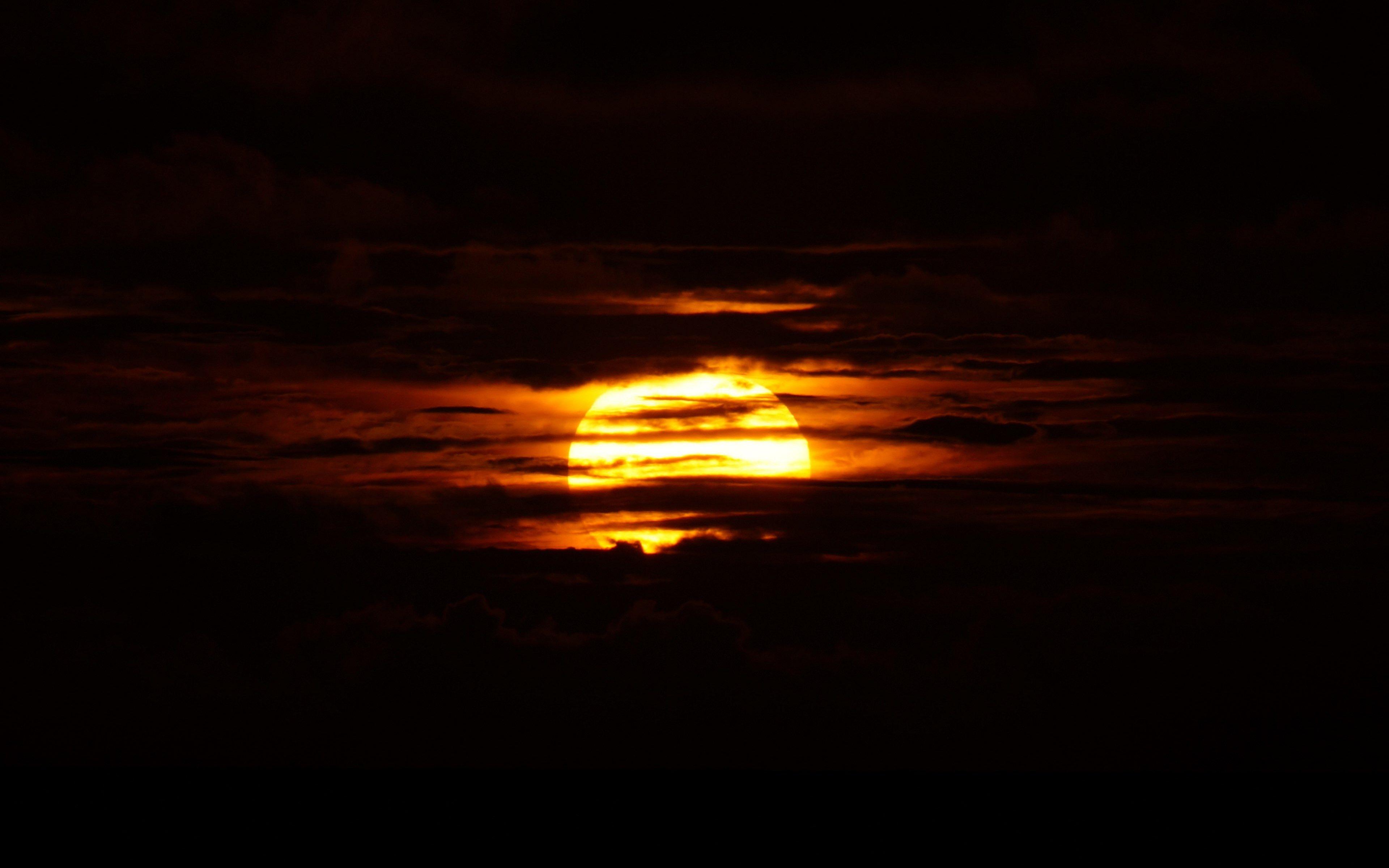 3840x2400 Download wallpaper: Sunset from Maldives 3840x2400
