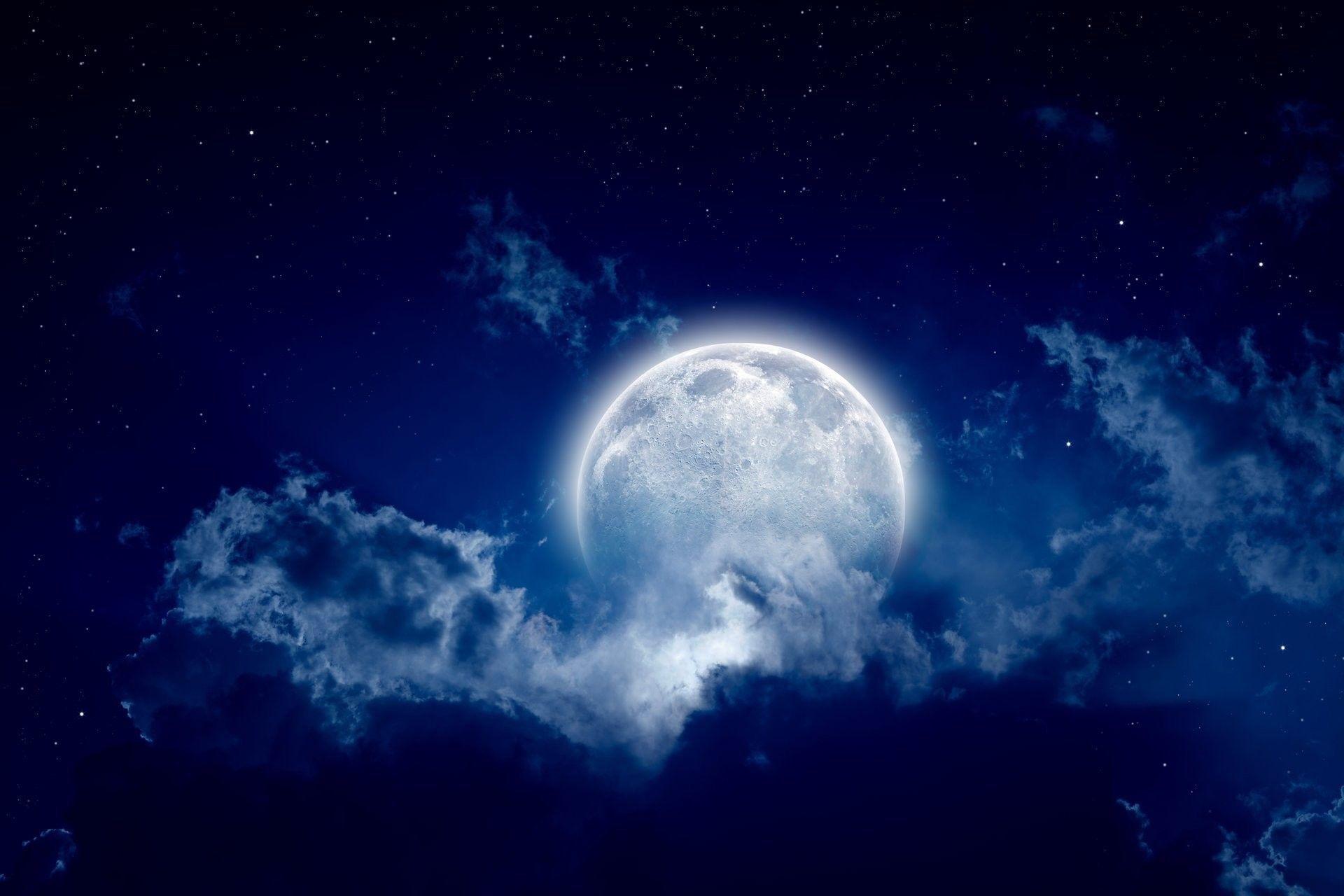 1920x1280 Moon Moonlight Night Cloudy Night Full Moon Sky Beautiful Night And Sweet Dream Image Download