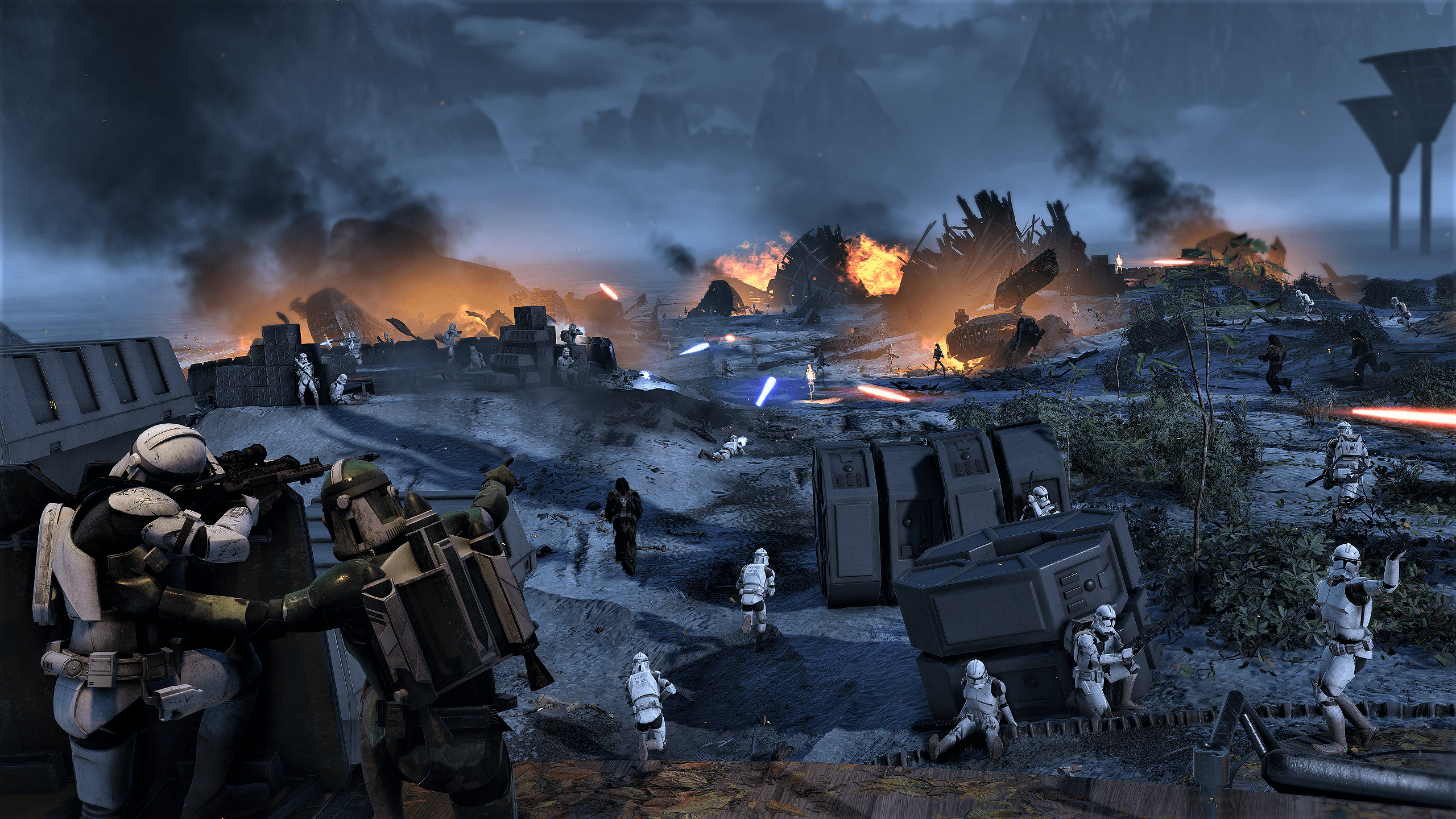 2560x1440 Battle Of Kashyyyk Wallpaper
