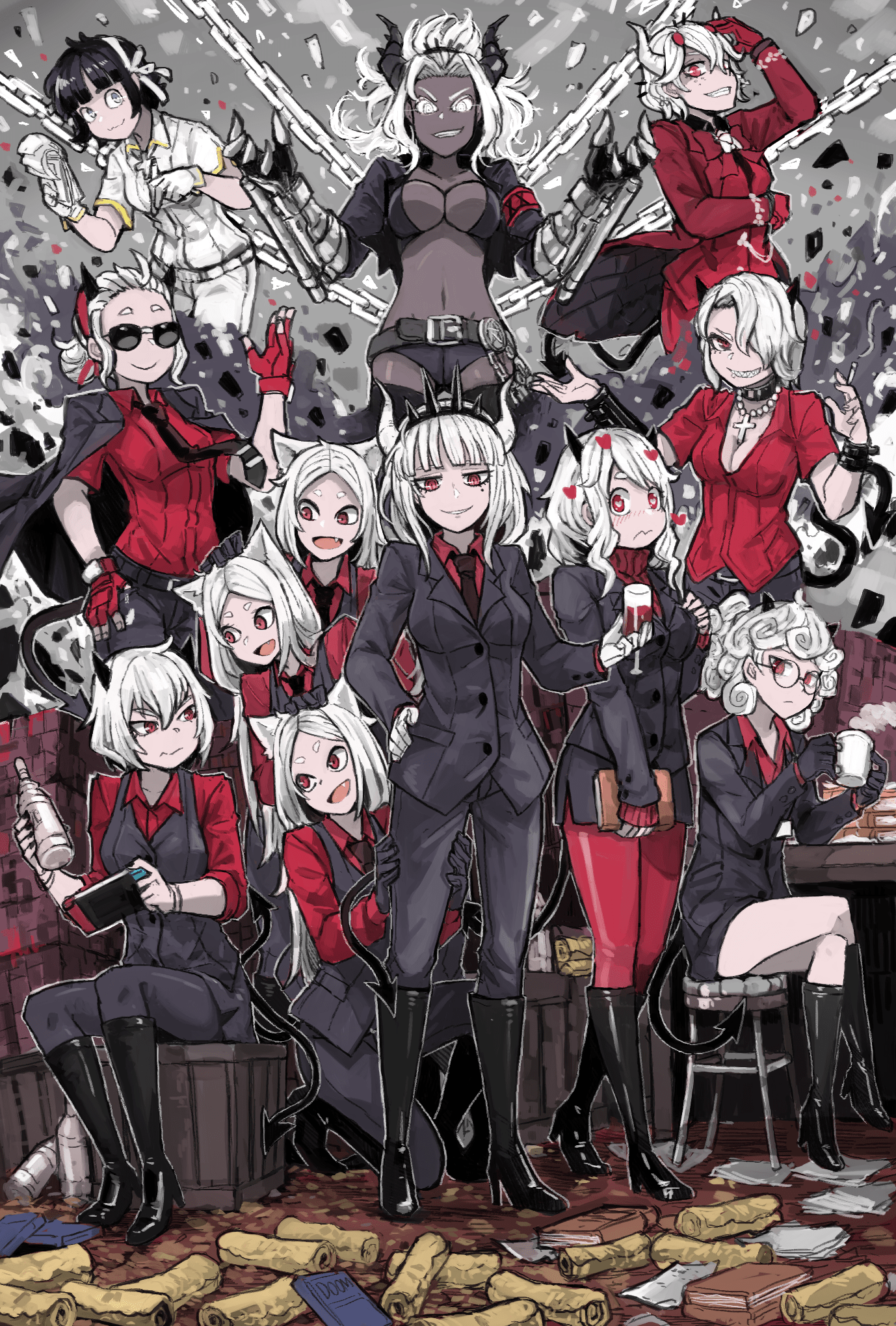 1378x2039 Justice (Helltaker) Anime Image Board