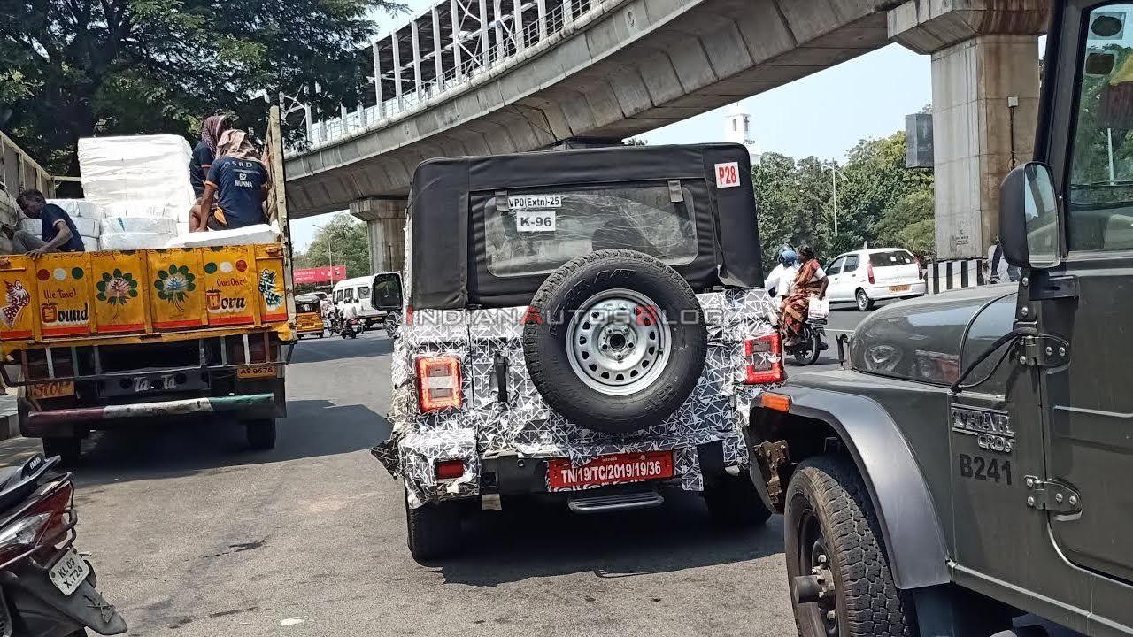 1280x720 Mahindra Thar Rear Spy Shot Thar 2020 HD Wallpaper