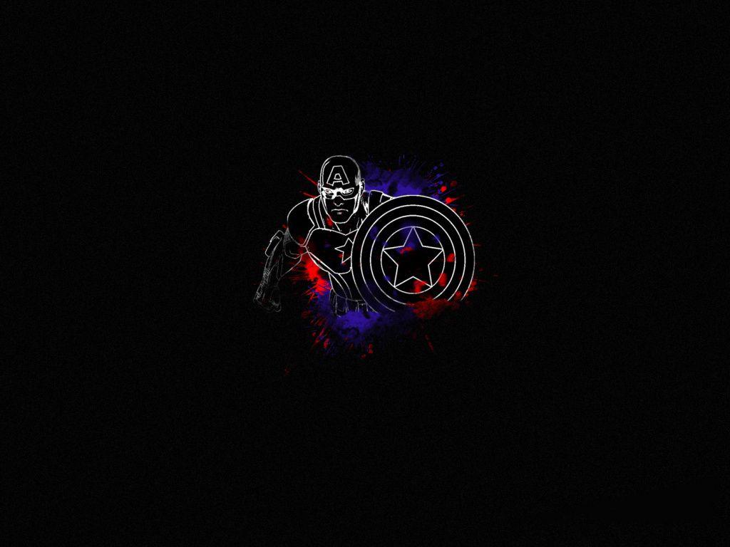 1024x768 Download Minimal, dark, Captain America wallpaper, 1024x Standard 4: Fullscreen