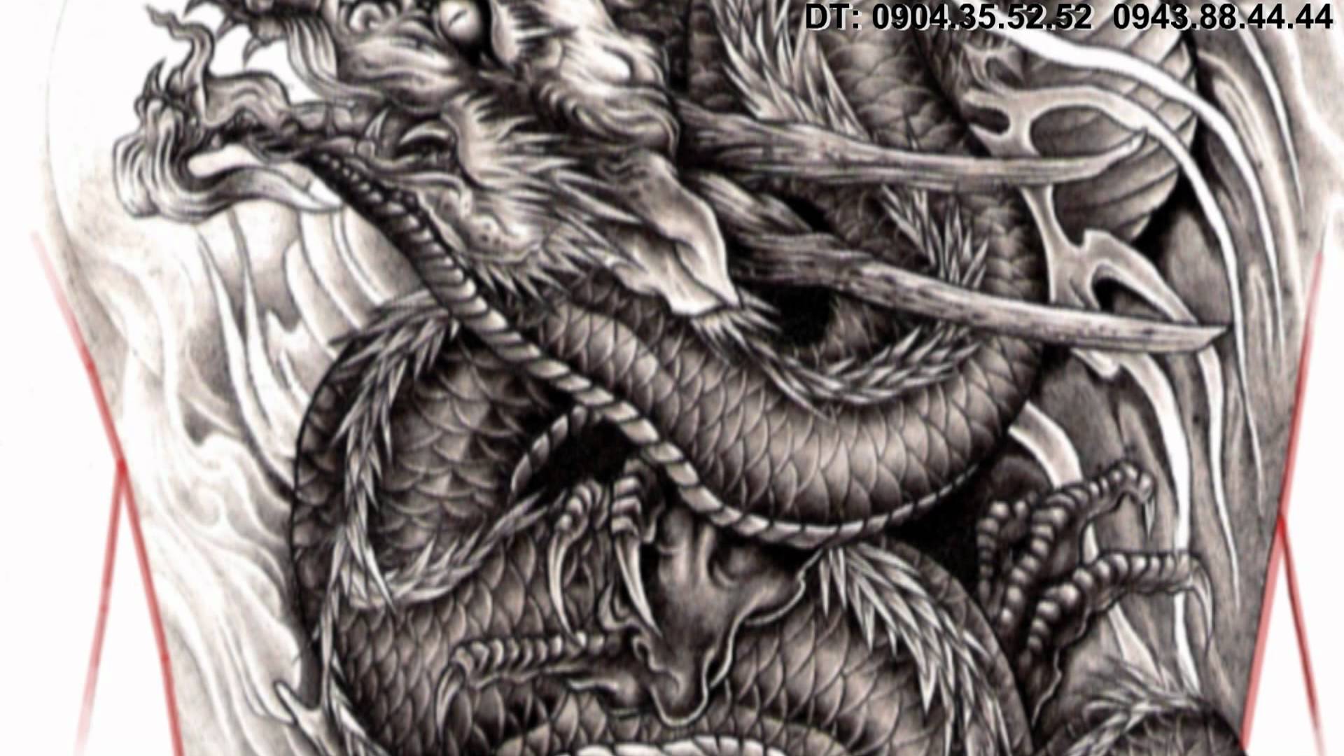 1920x1080 TATTOO FLASH DRAGON PENCIL by artist: Hung_KTS tattoo viet nam
