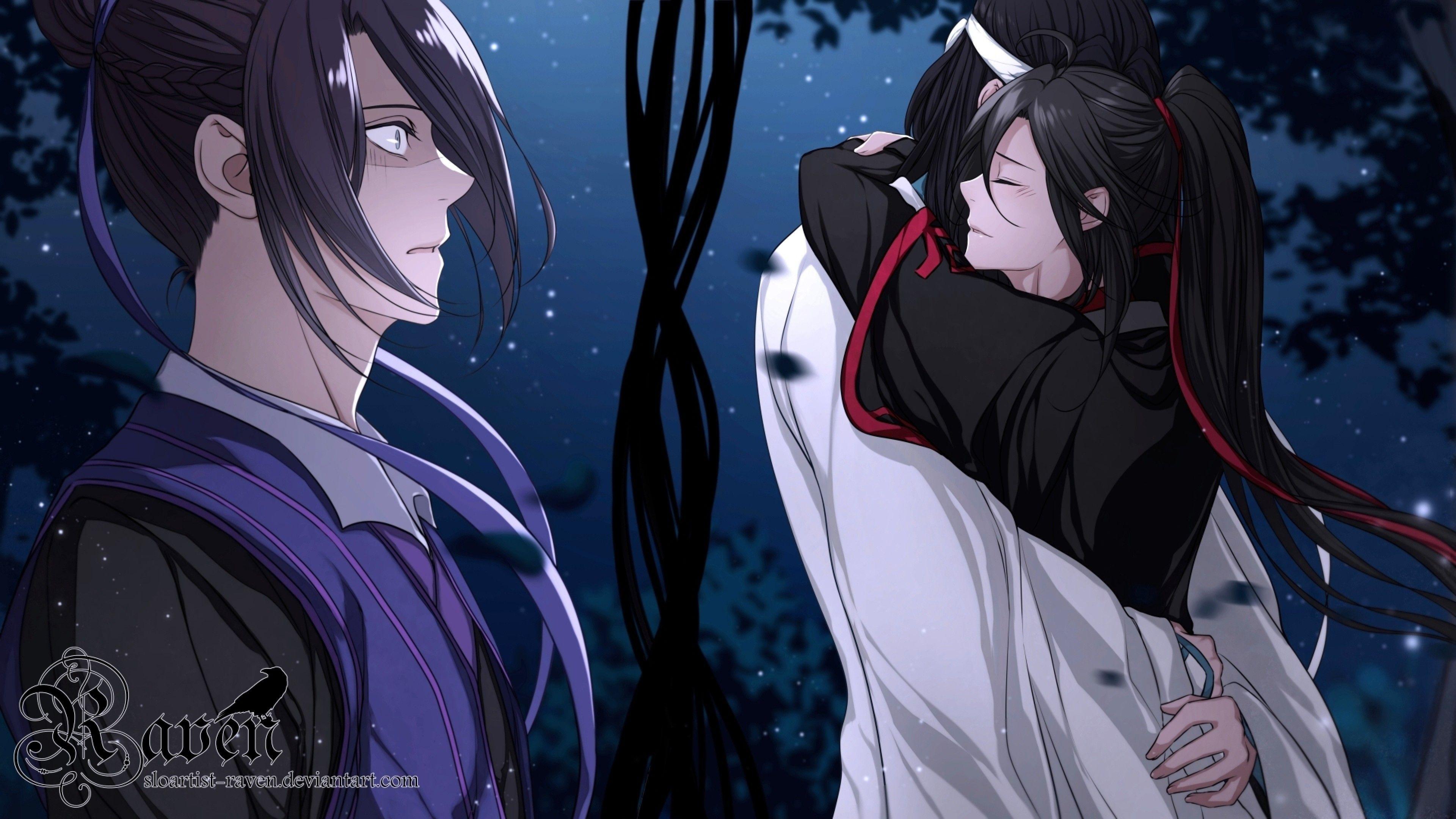 3840x2160 Download 3840x2160 Jiang Wanyin, Mo Dao Zu Shi, Lan Wangji, Chinese Anime, Hug, Shoujo Wallpaper for UHD TV