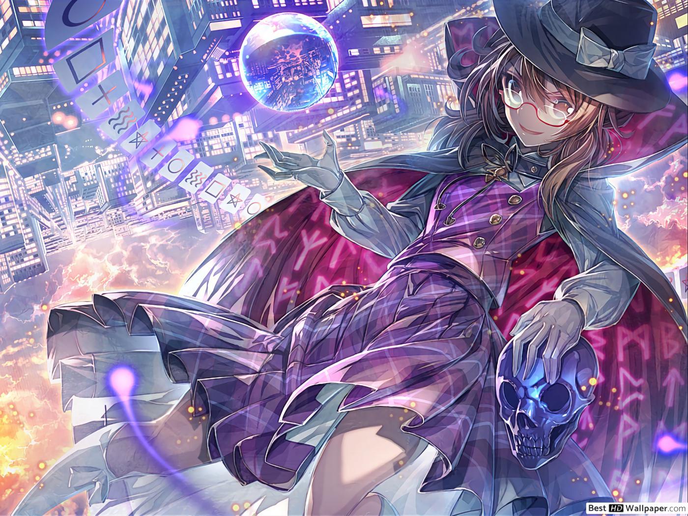 1400x1050 Magic Anime Girl HD wallpaper download
