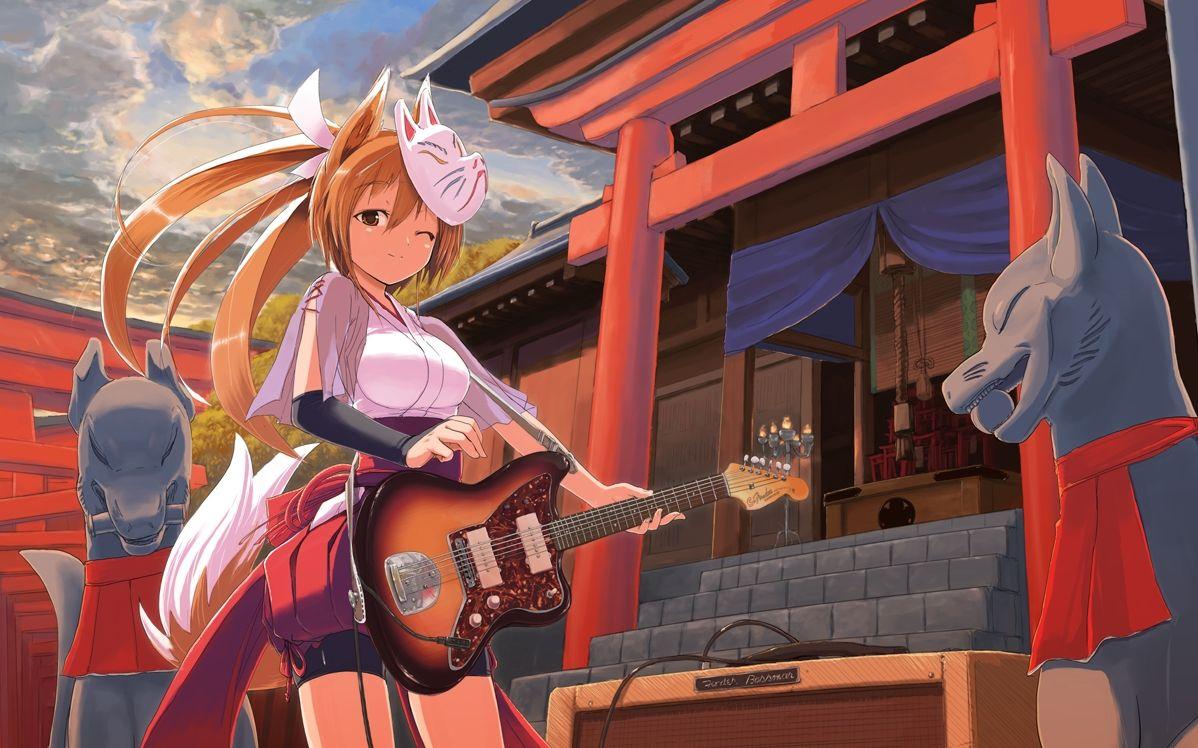 1198x748 Anime Fox Girl Wallpaper