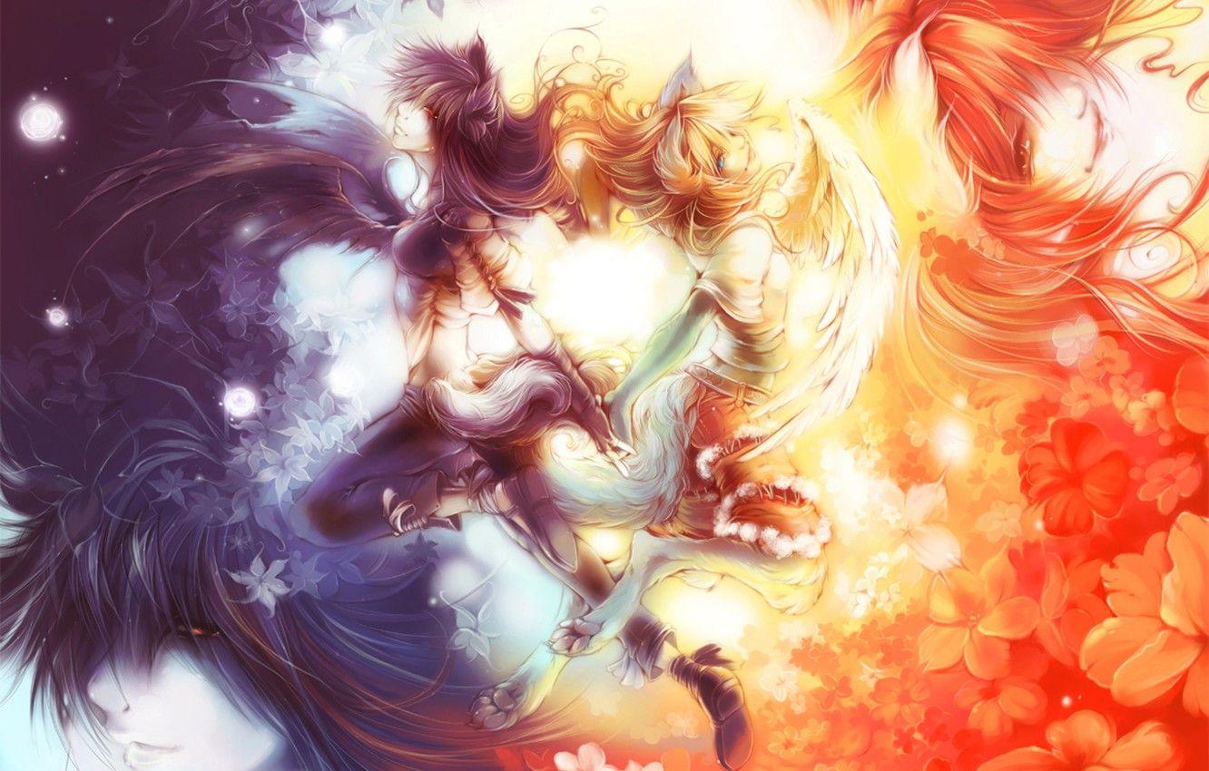 1332x850 Anime Fox Wallpaper