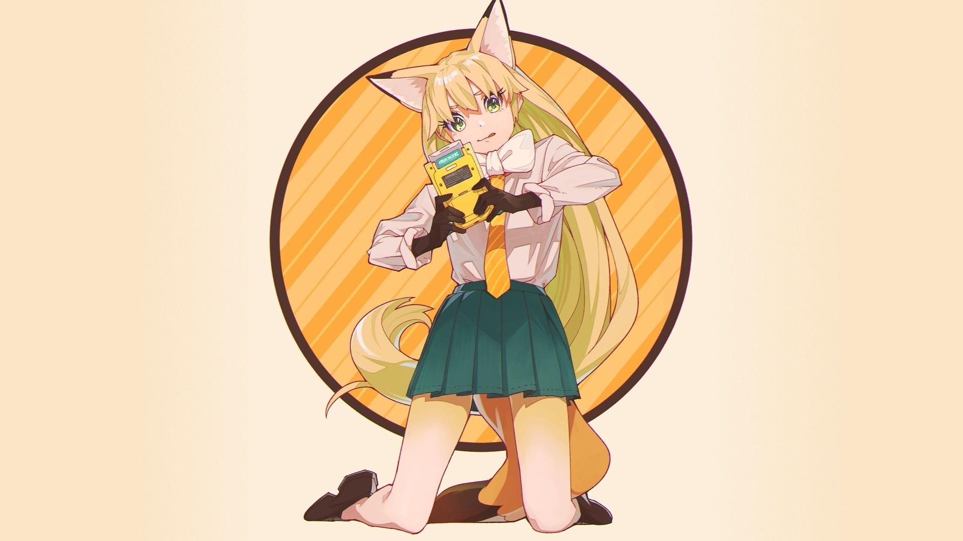 1920x1080 Desktop wallpaper blonde, ezo red fox, kemono friends, anime girl, HD image, picture, background, 5f7ff9
