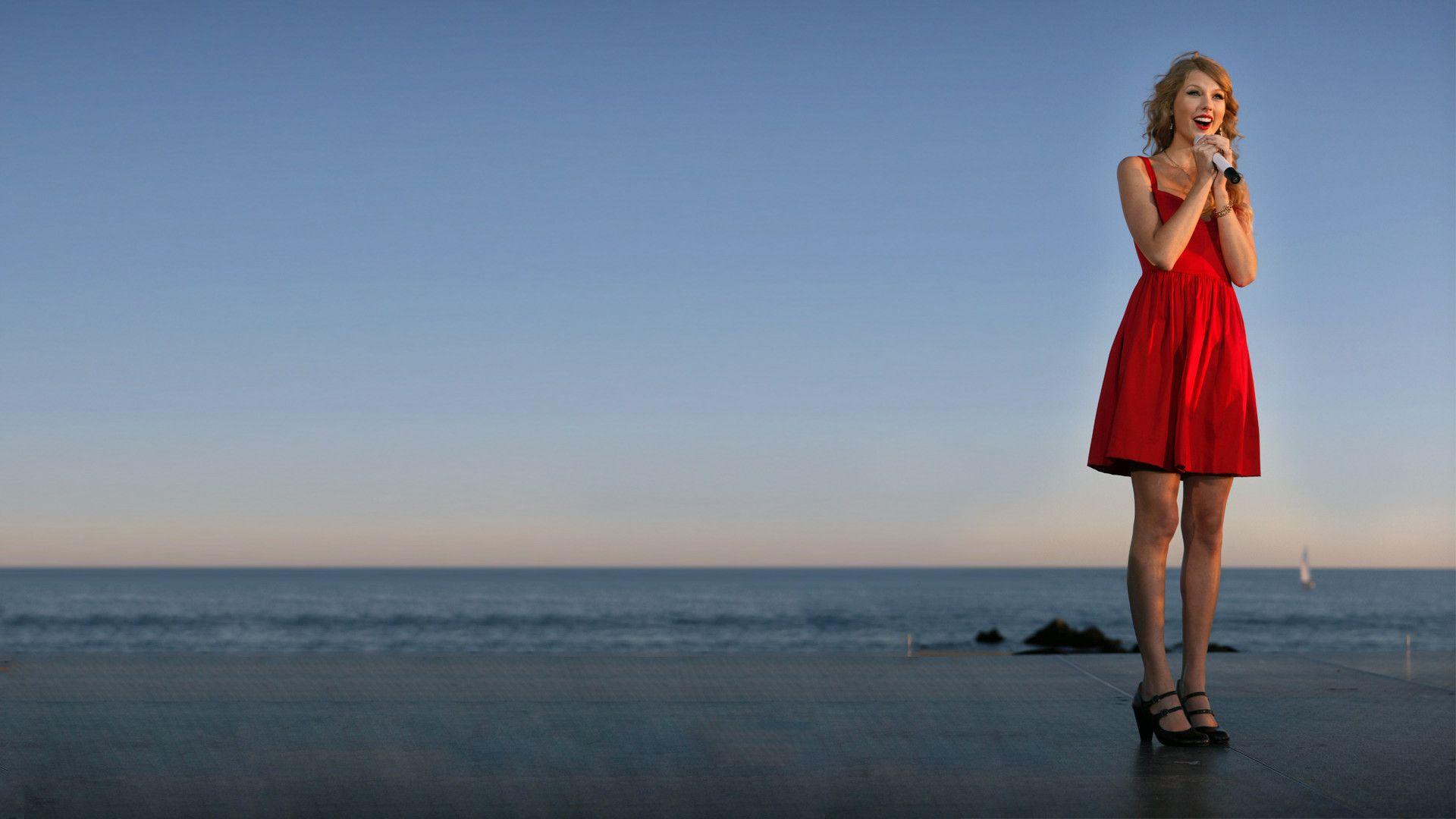 1920x1080 Taylor Swift Red Desktop Wallpaper