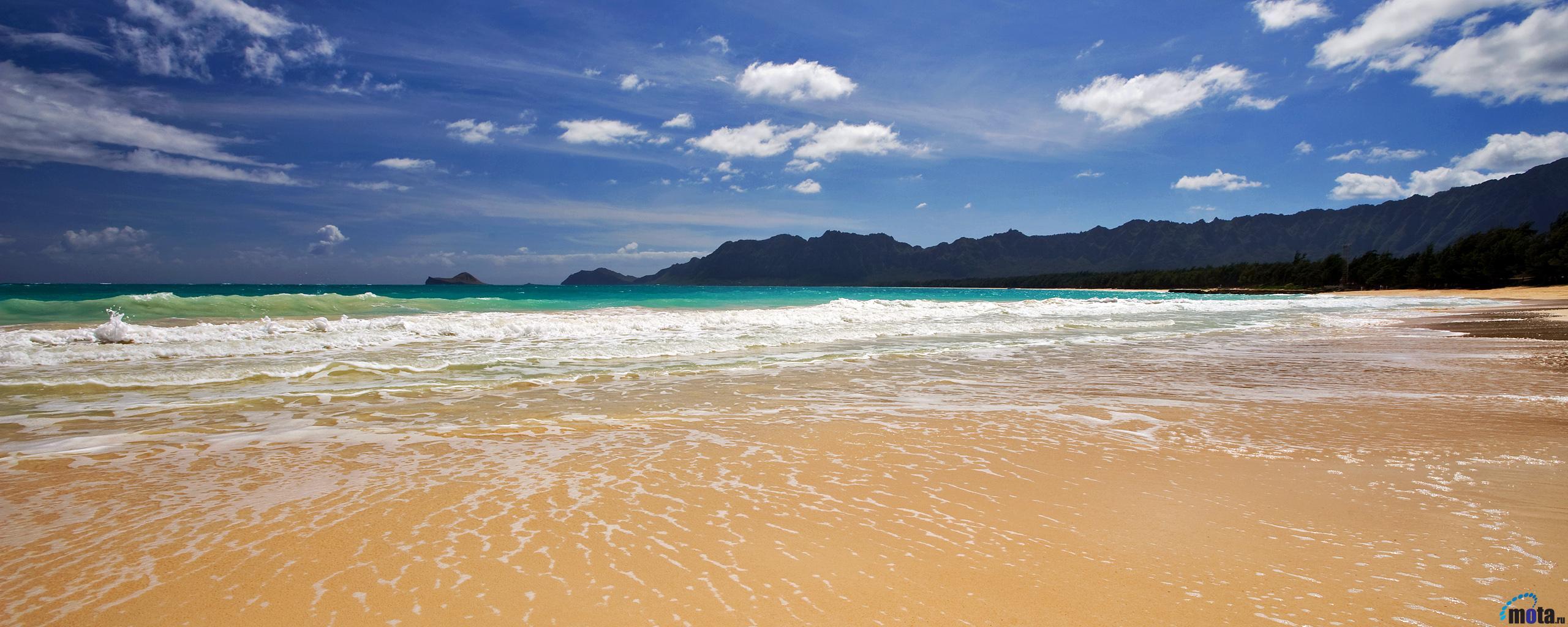 2560x1024 Free download Beach Oahu Hawaii 2560 x 1024 Dual Monitor Desktop wallpaper and [2560x1024] for your Desktop, Mobile & Tablet. Explore Hawaii Desktop Wallpaper Beach Image. Beach Wallpaper, Summer