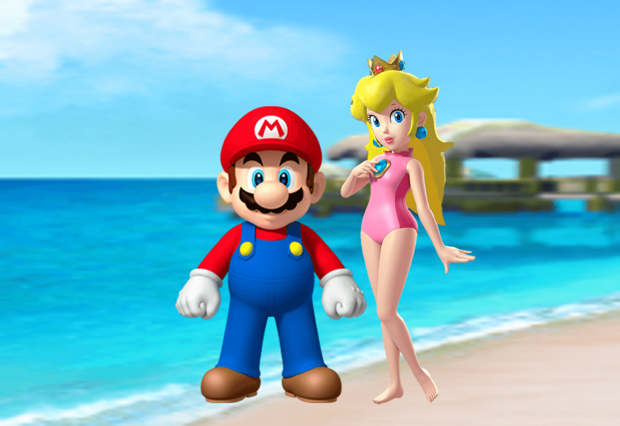 2000x1375 Mario And Peach Wallpaper