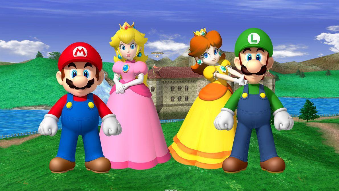 1191x670 Mario And Peach Wallpaper