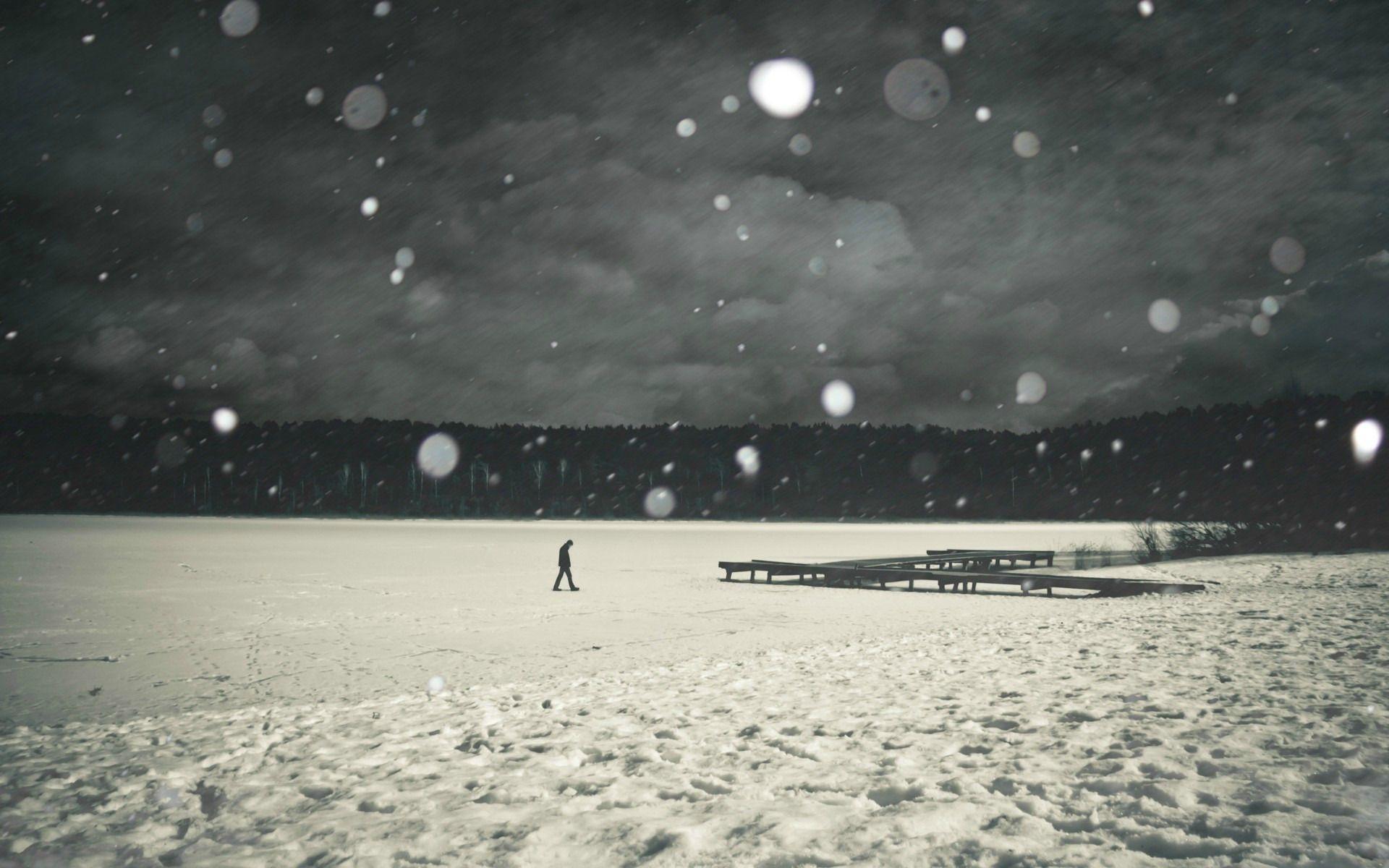 1920x1200 snow, Sad, Men Wallpaper HD / Desktop and Mobile Background