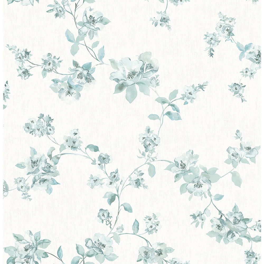 1000x1000 Floral Wallpaper Teal