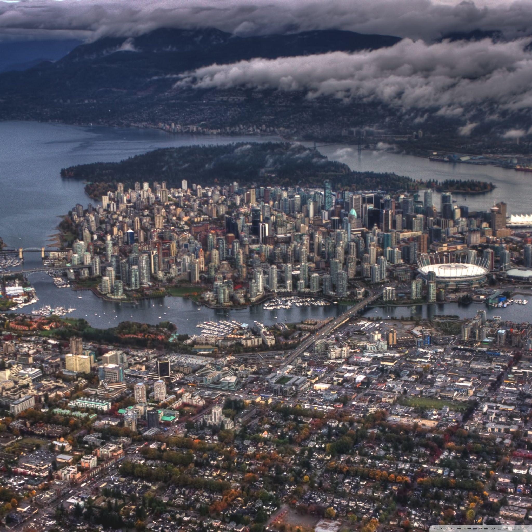 2048x2048 Vancouver Aerial View ❤ 4K HD Desktop Wallpaper for 4K Ultra HD TV