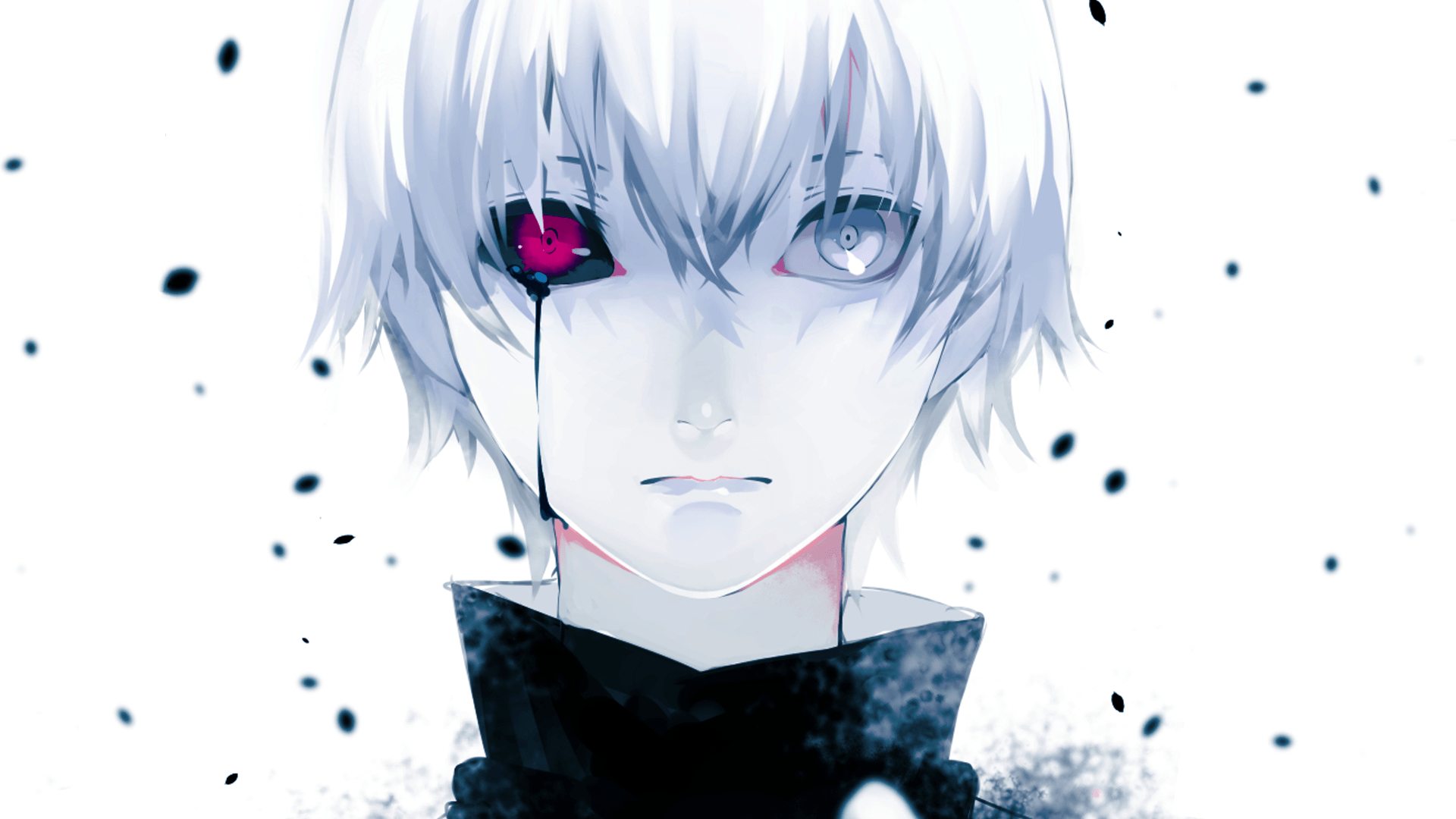 Download wallpaper 1920x1080 ken kaneki, angry, anime boy, full hd