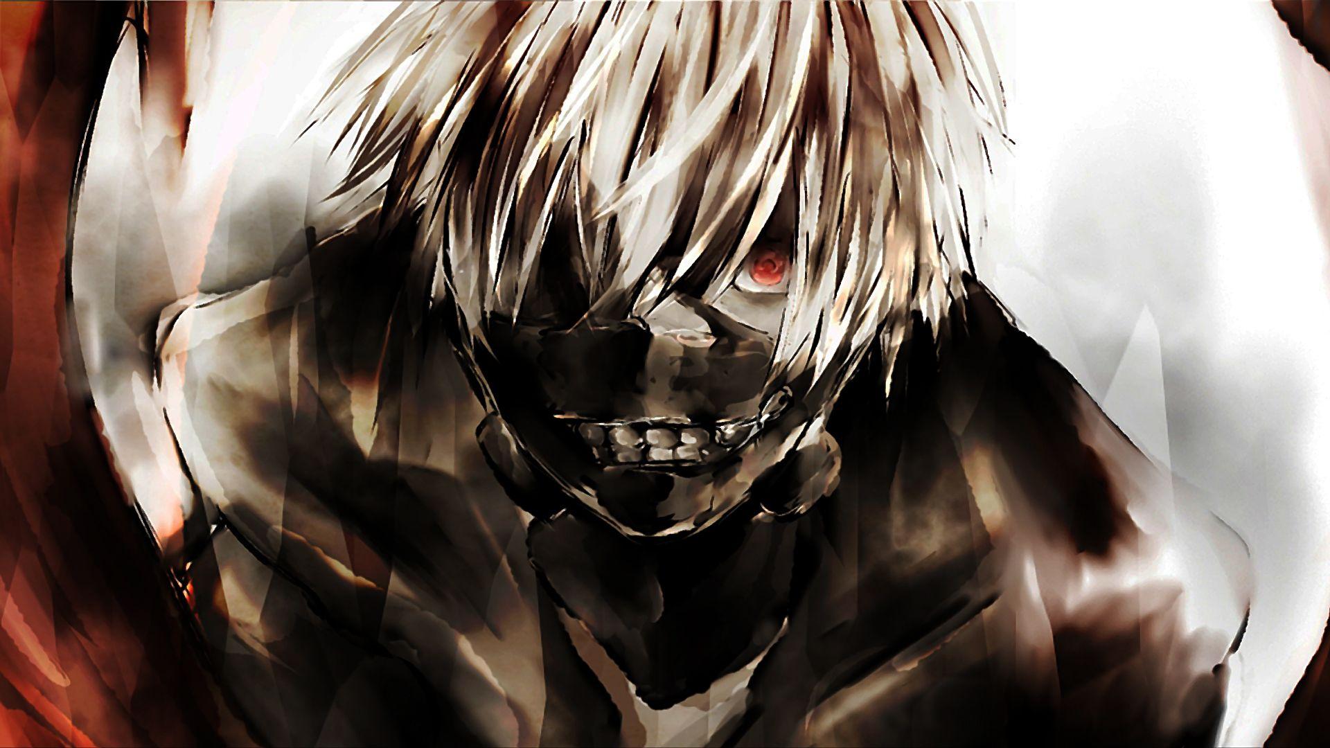 Download wallpaper 1920x1080 ken kaneki, angry, anime boy, full hd